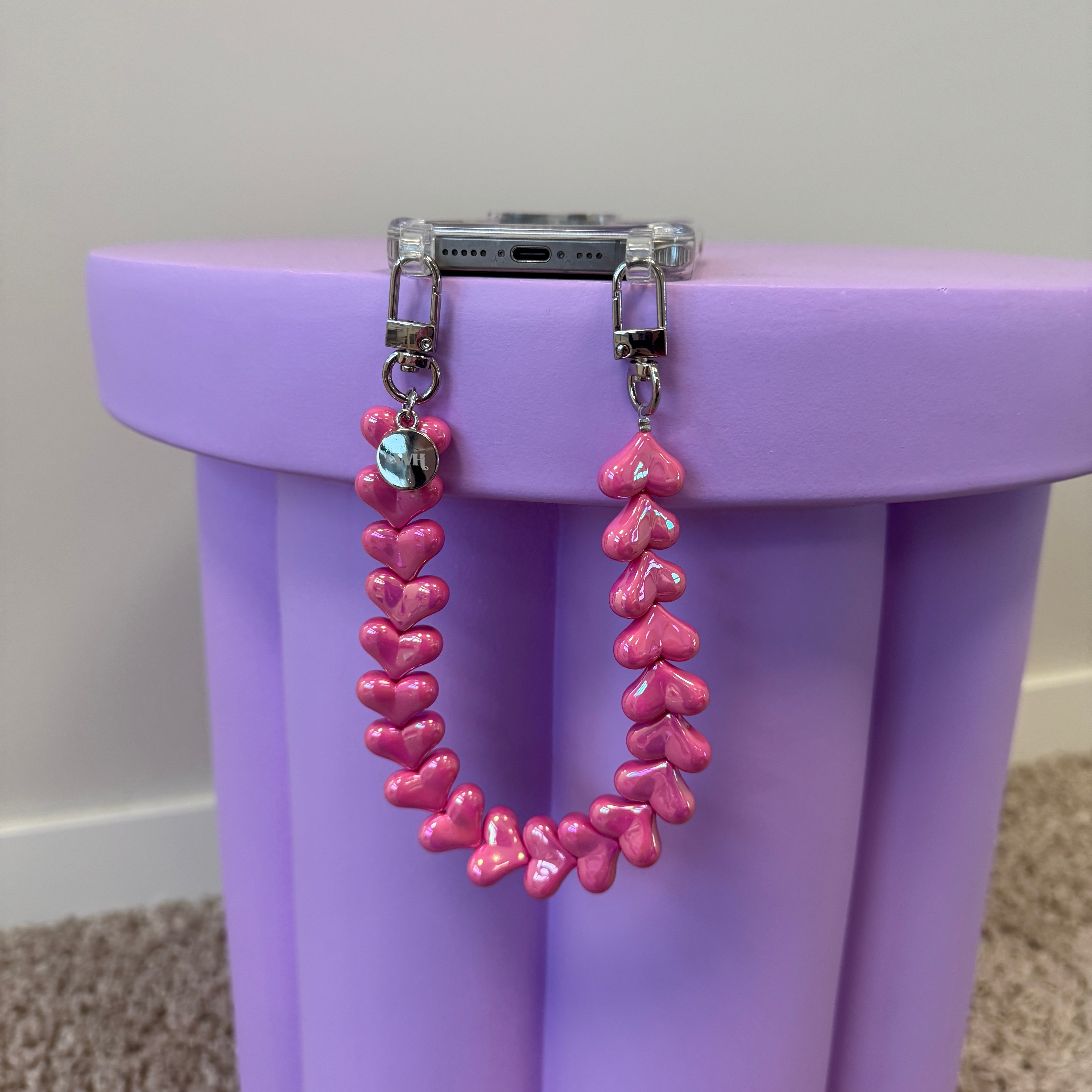 xoxo Wildhearts Funky Hearts Charm Cord (fuchia metal)