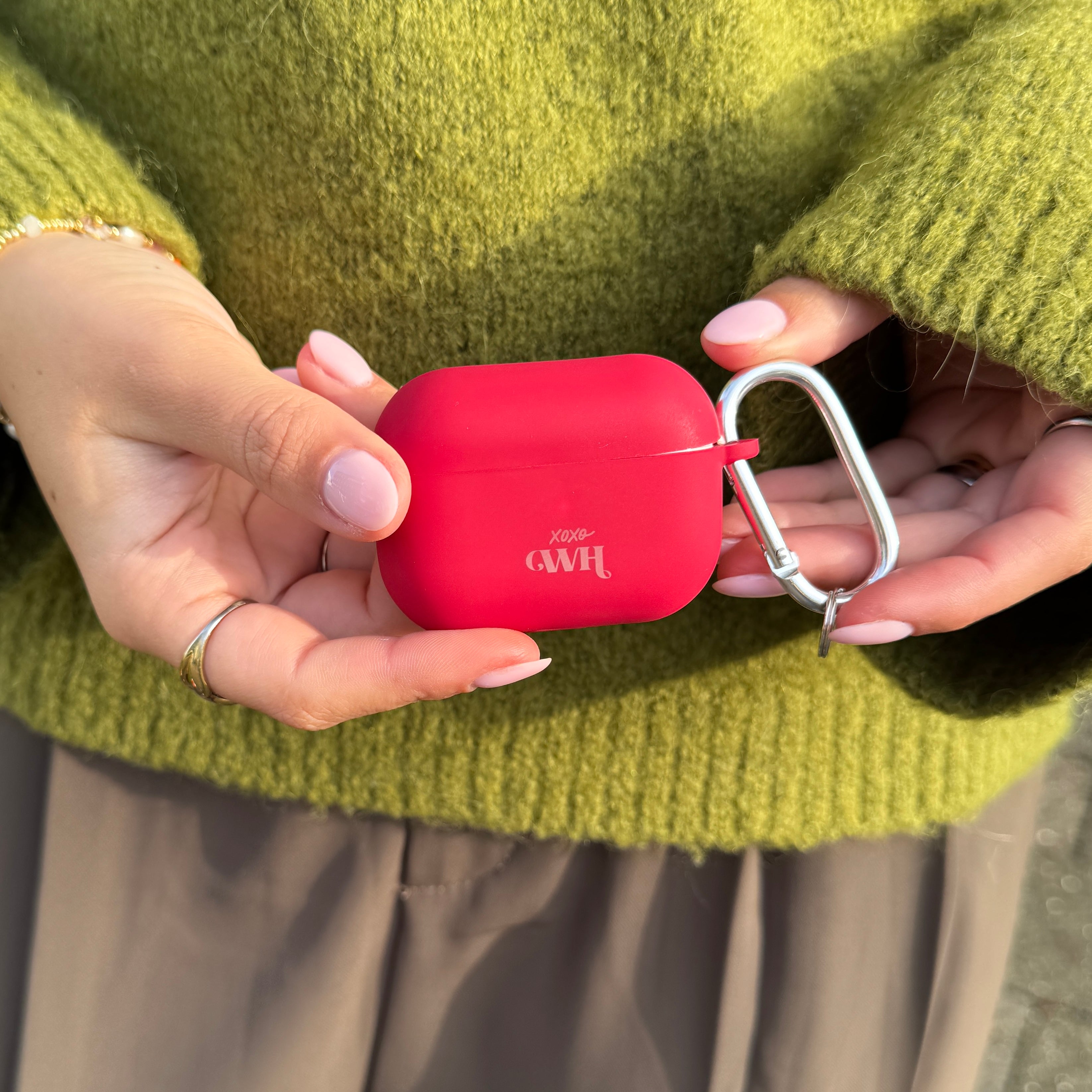 xoxo Wildhearts AirPods Pro - Silicone Case (Burgundy)