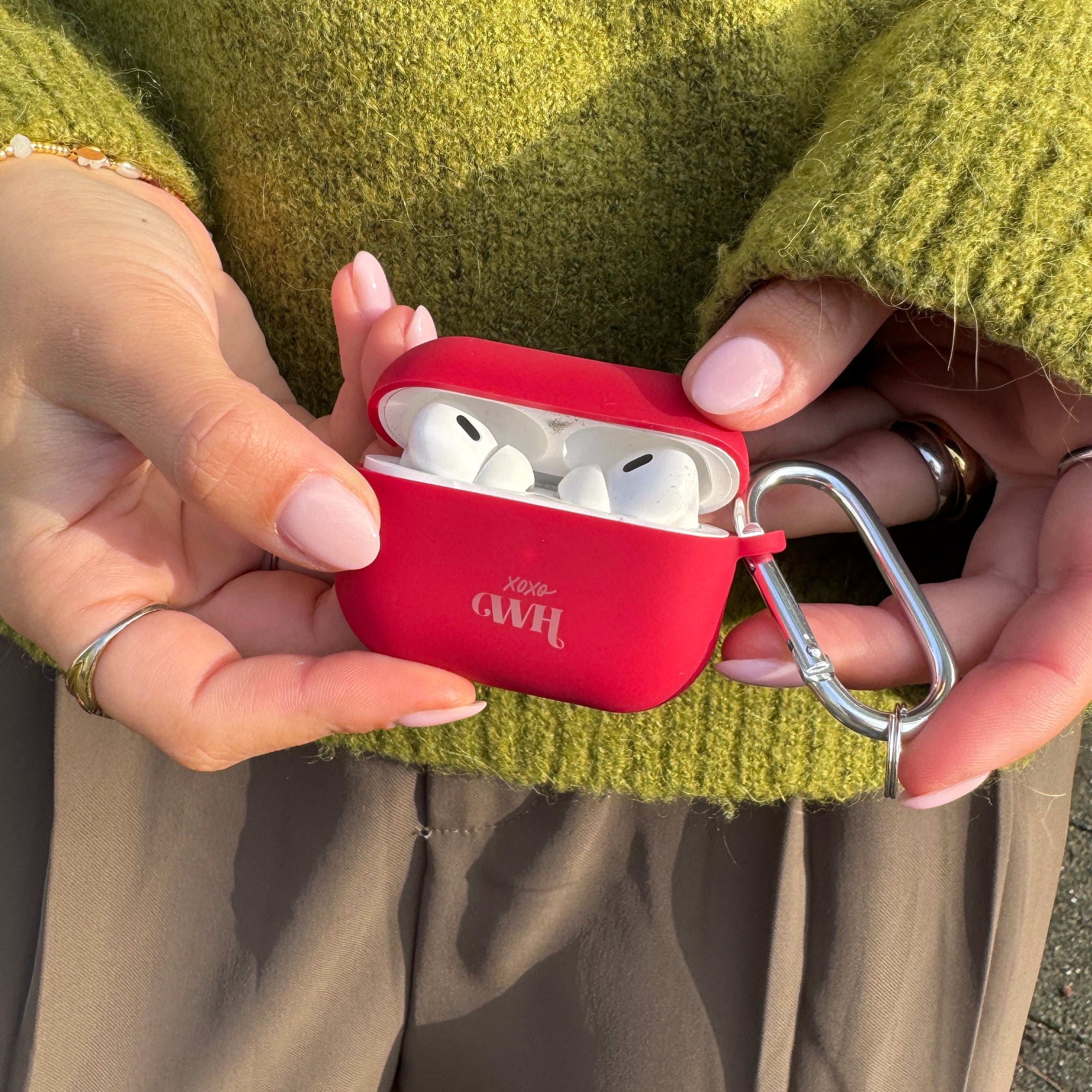 xoxo Wildhearts AirPods Pro - Silicone Case (Burgundy)