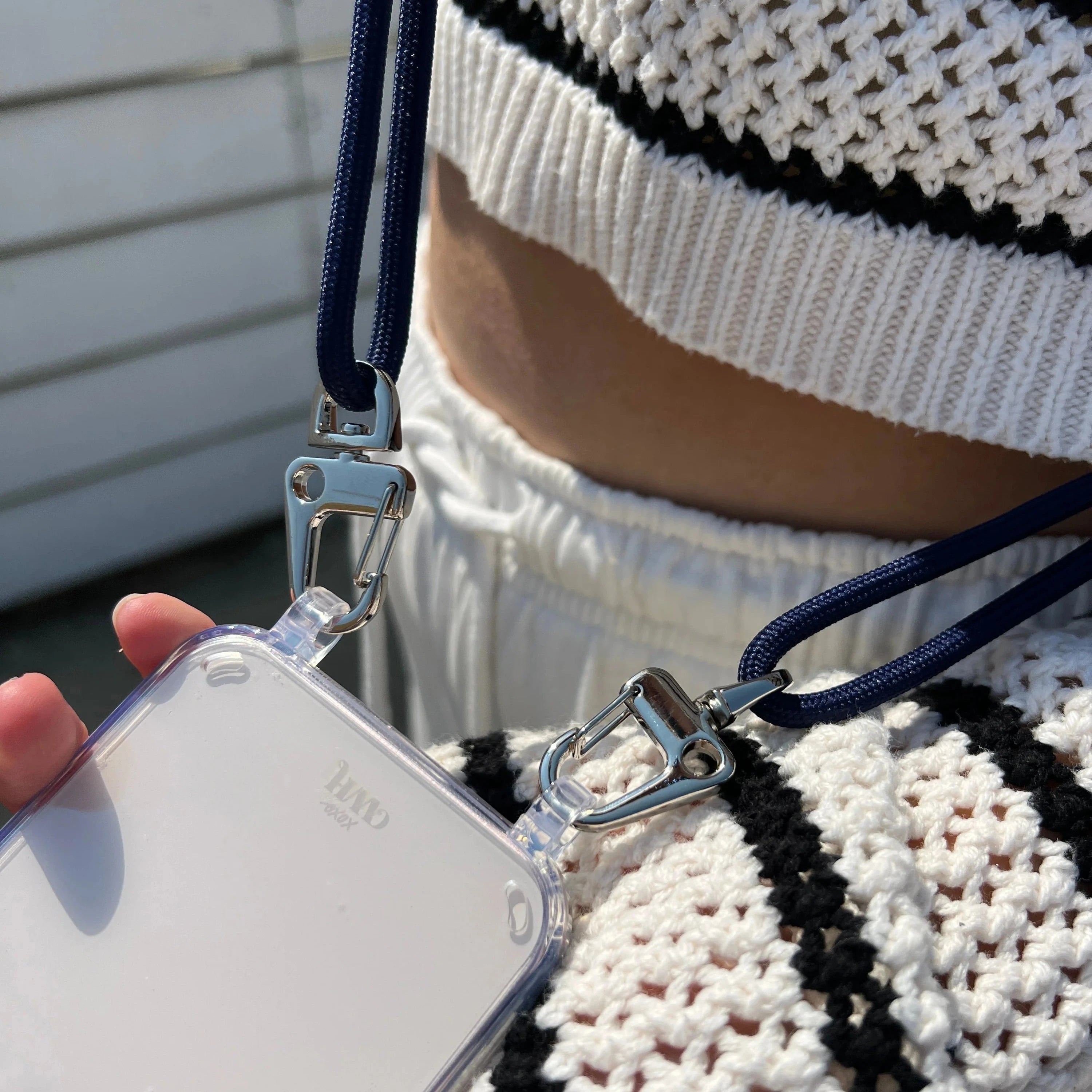 xoxo Wildhearts iPhone 17 Air - Navy Overload Transparant Cord Case