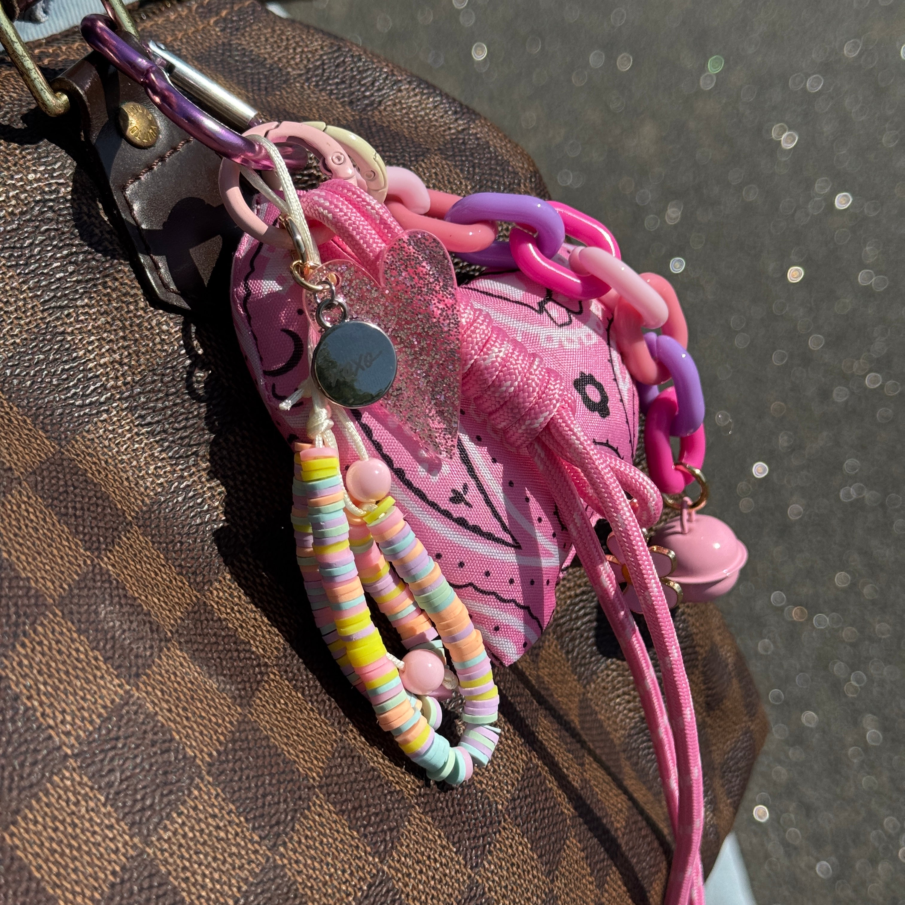 xoxo Wildhearts Bag Charm - Bandana Love - Pink