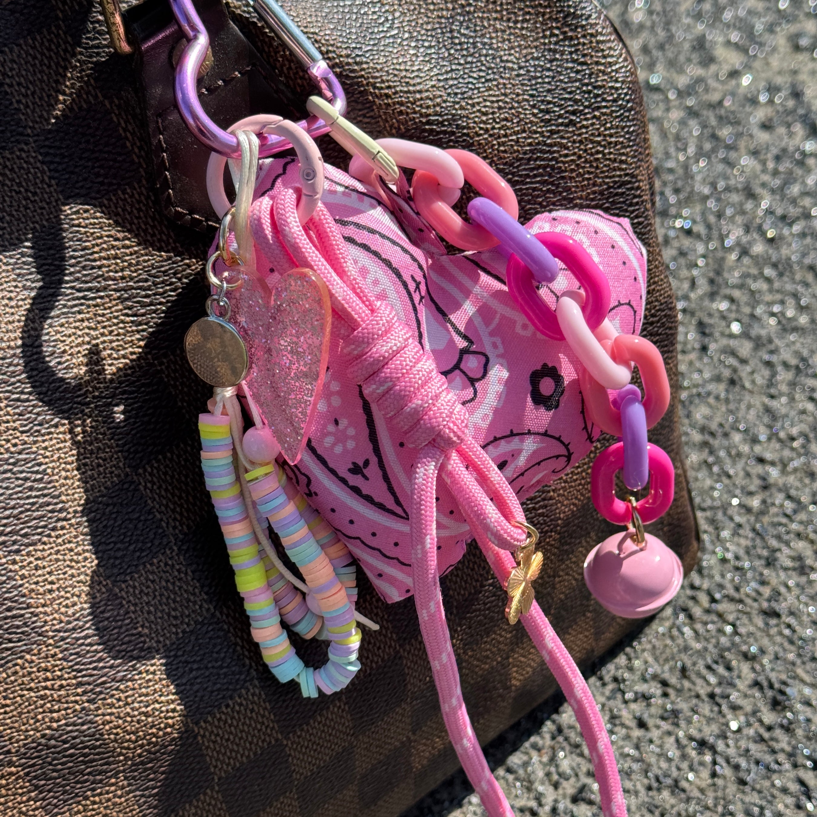 xoxo Wildhearts Bag Charm - Bandana Love - Pink