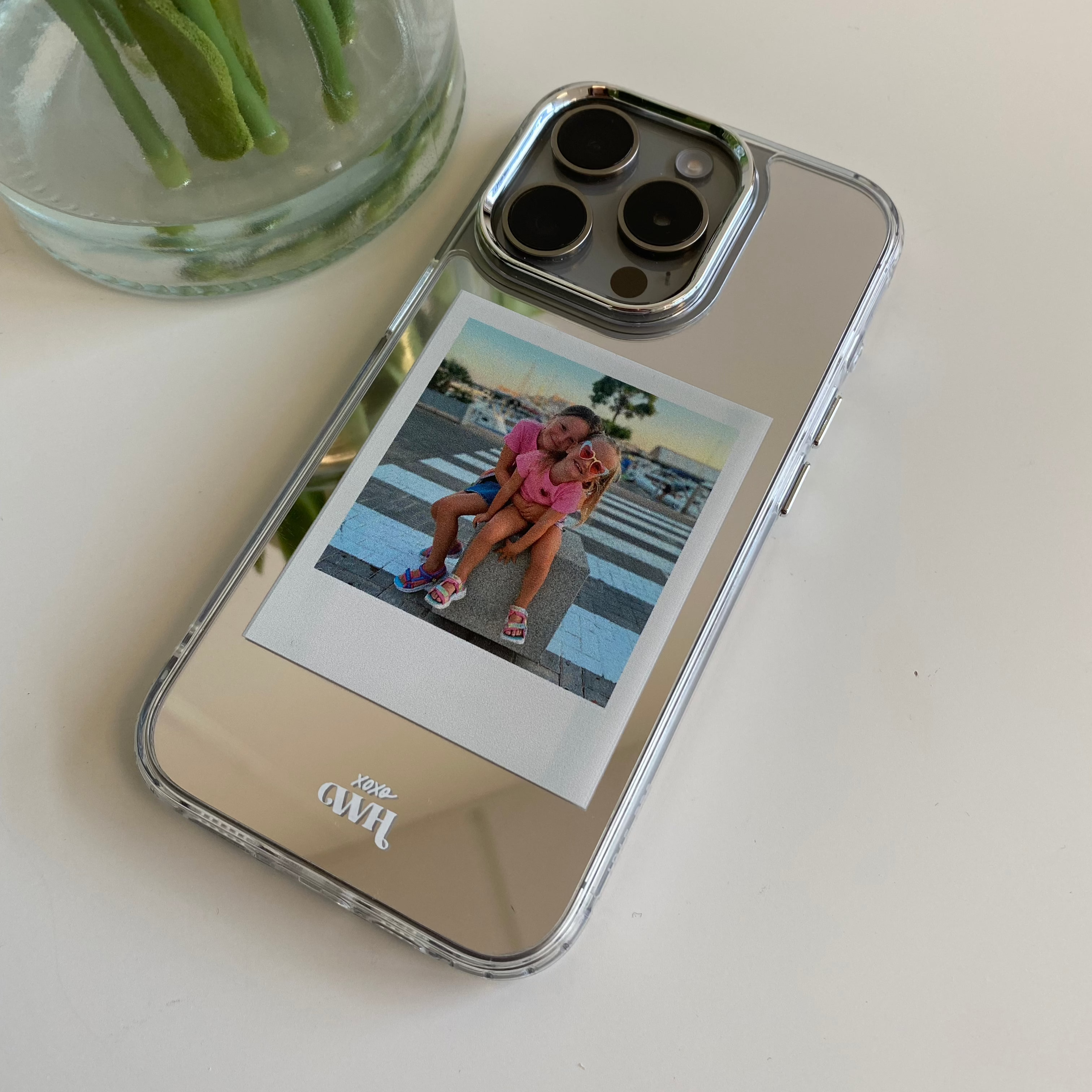 xoxo Wildhearts - iPhone 11 - Personalized Polaroids Mirror Case