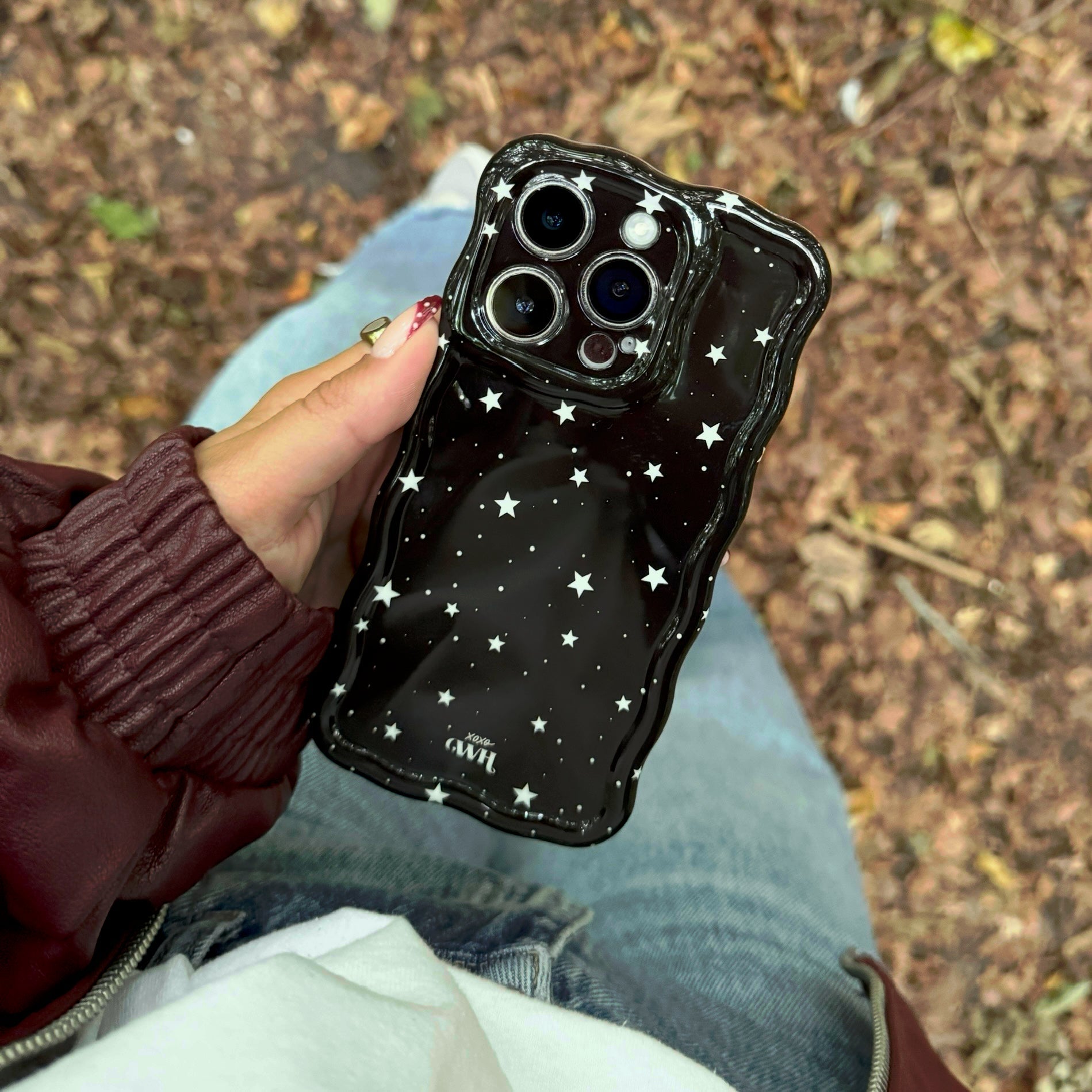 xoxo Wildhearts Glossy Wavy Case Midnight Romance - iPhone 17 Air