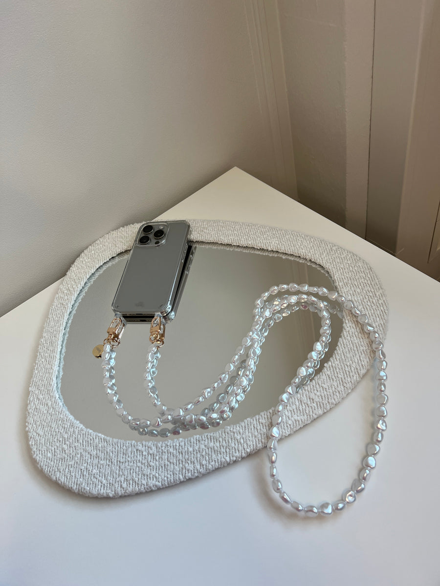 iPhone 15 - Pearlfection Transparant Cord Case - Long cord