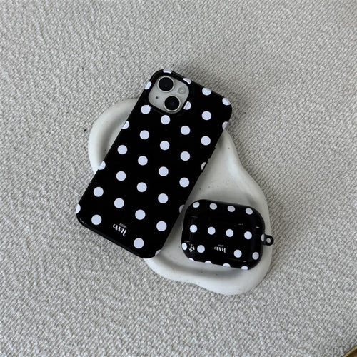xoxo Wildhearts Polka Dots (Black) - AirPods