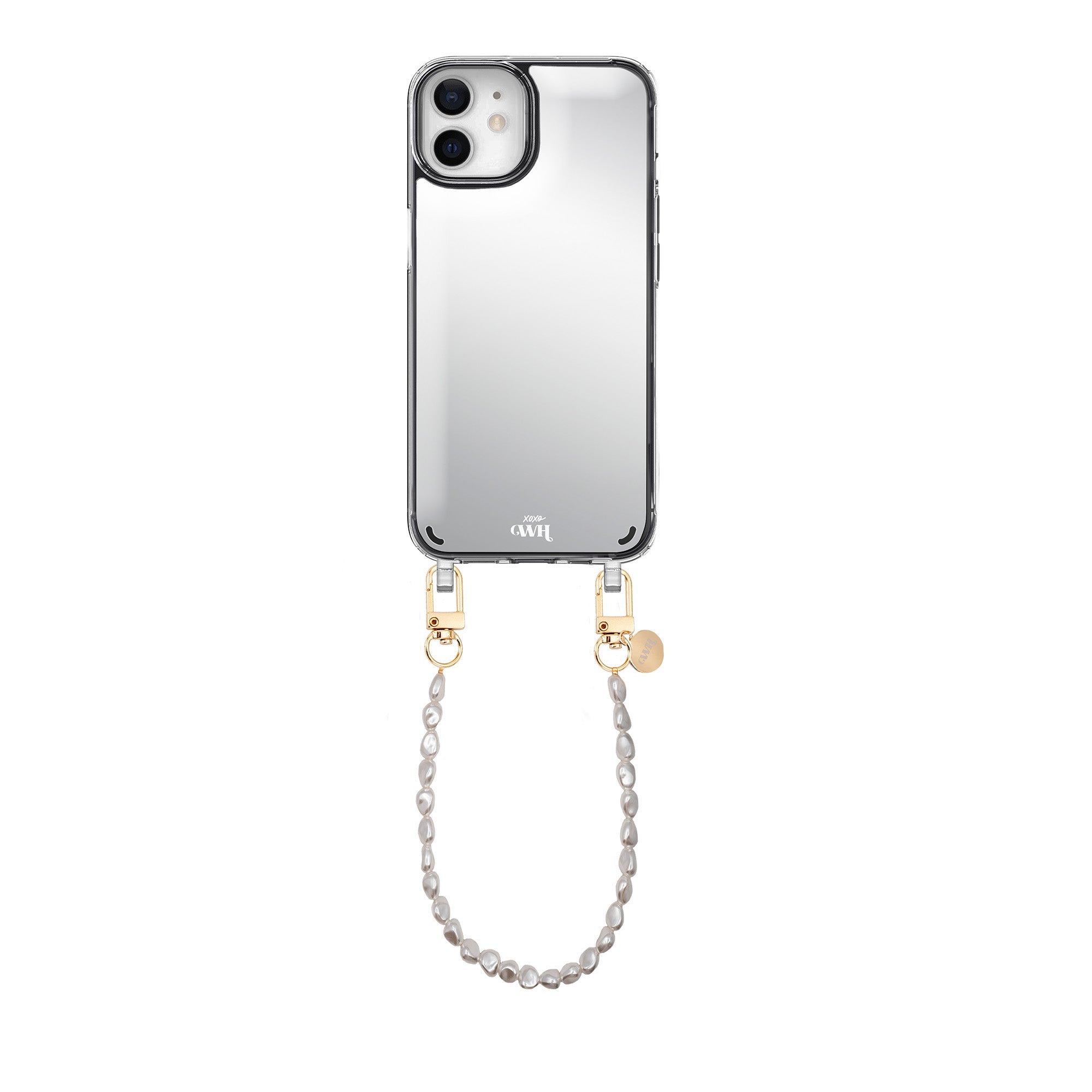 xoxo Wildhearts iPhone 12 - Pearlfection Mirror Cord Case - Short cord