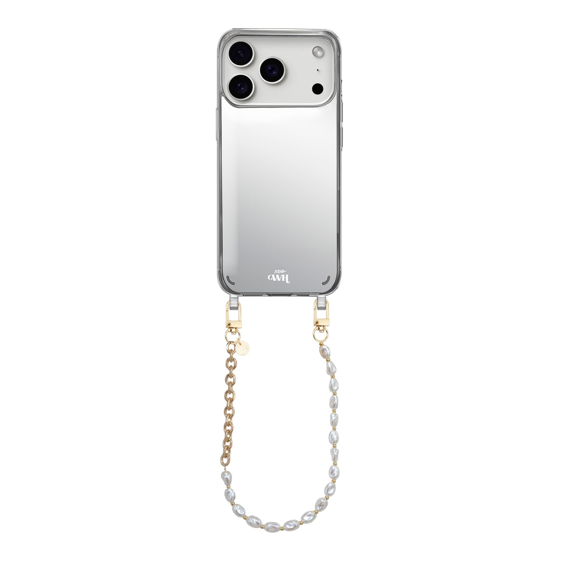 xoxo Wildhearts iPhone 17 Pro - Over The Moon Mirror Cord Case - Short cord