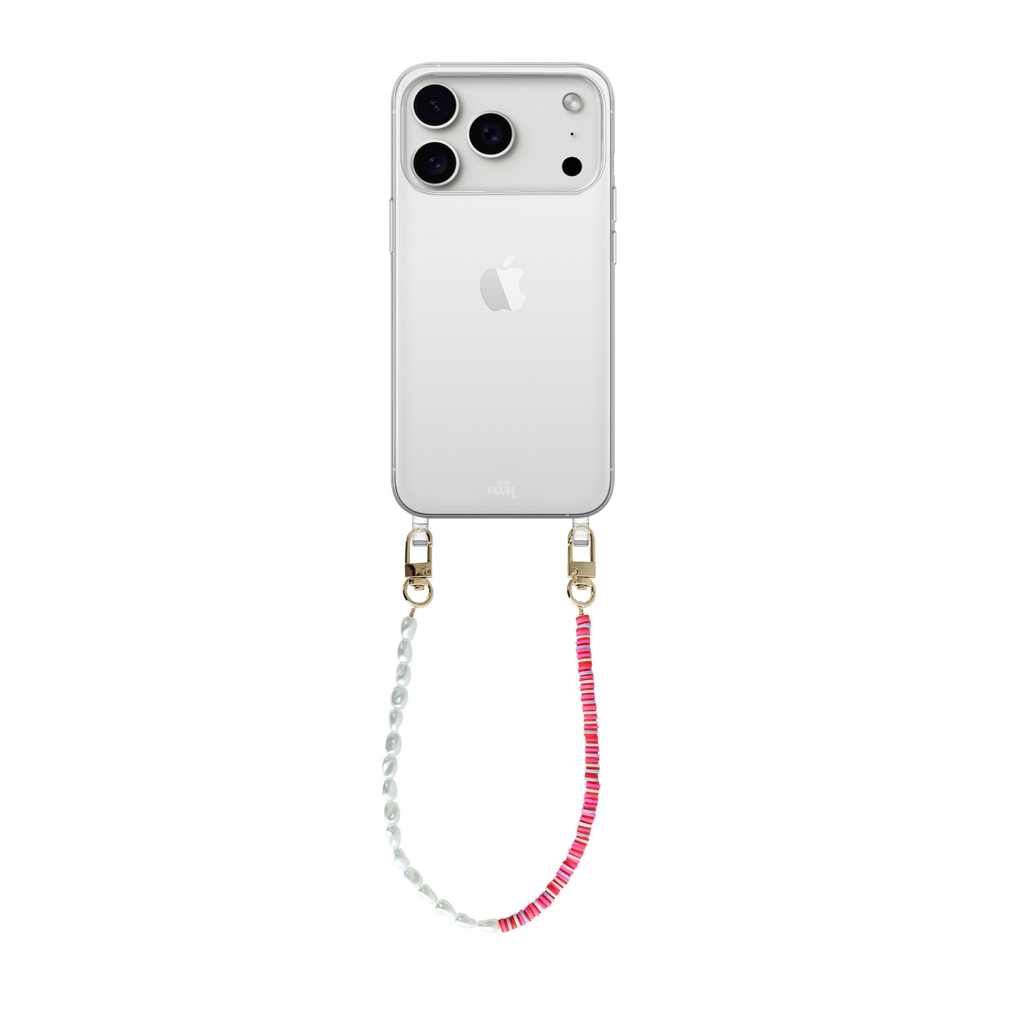 xoxo Wildhearts iPhone 17 Pro - Island Girl Transparant Cord Case - Short Cord