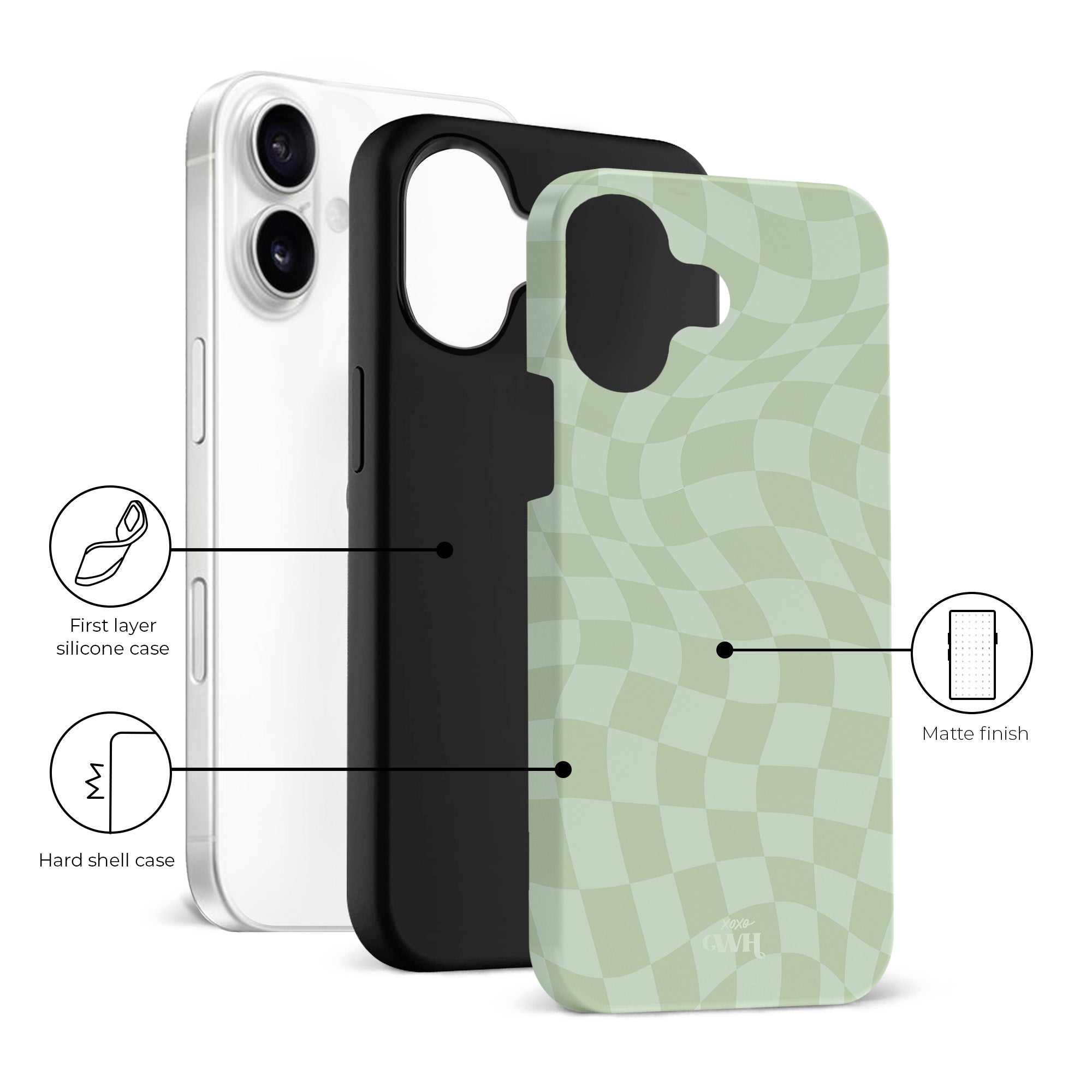 xoxo Wildhearts Pretty Pistache - iPhone 16