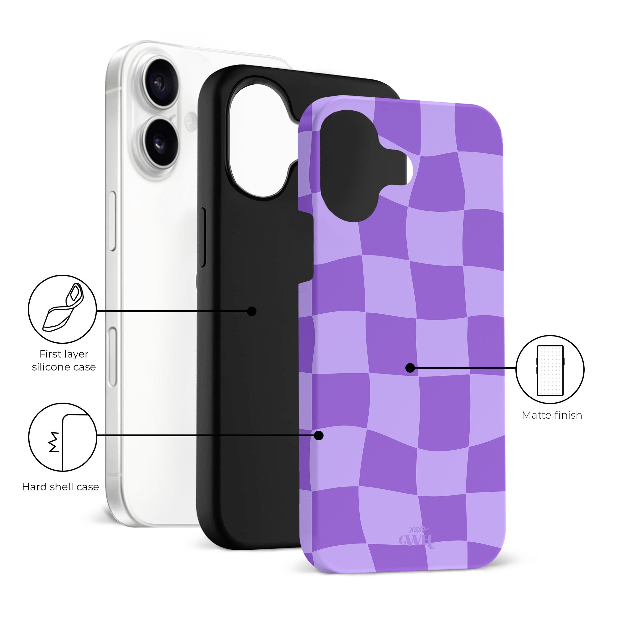 xoxo Wildhearts Violet Vibes MagSafe - Double Layer - iPhone 16