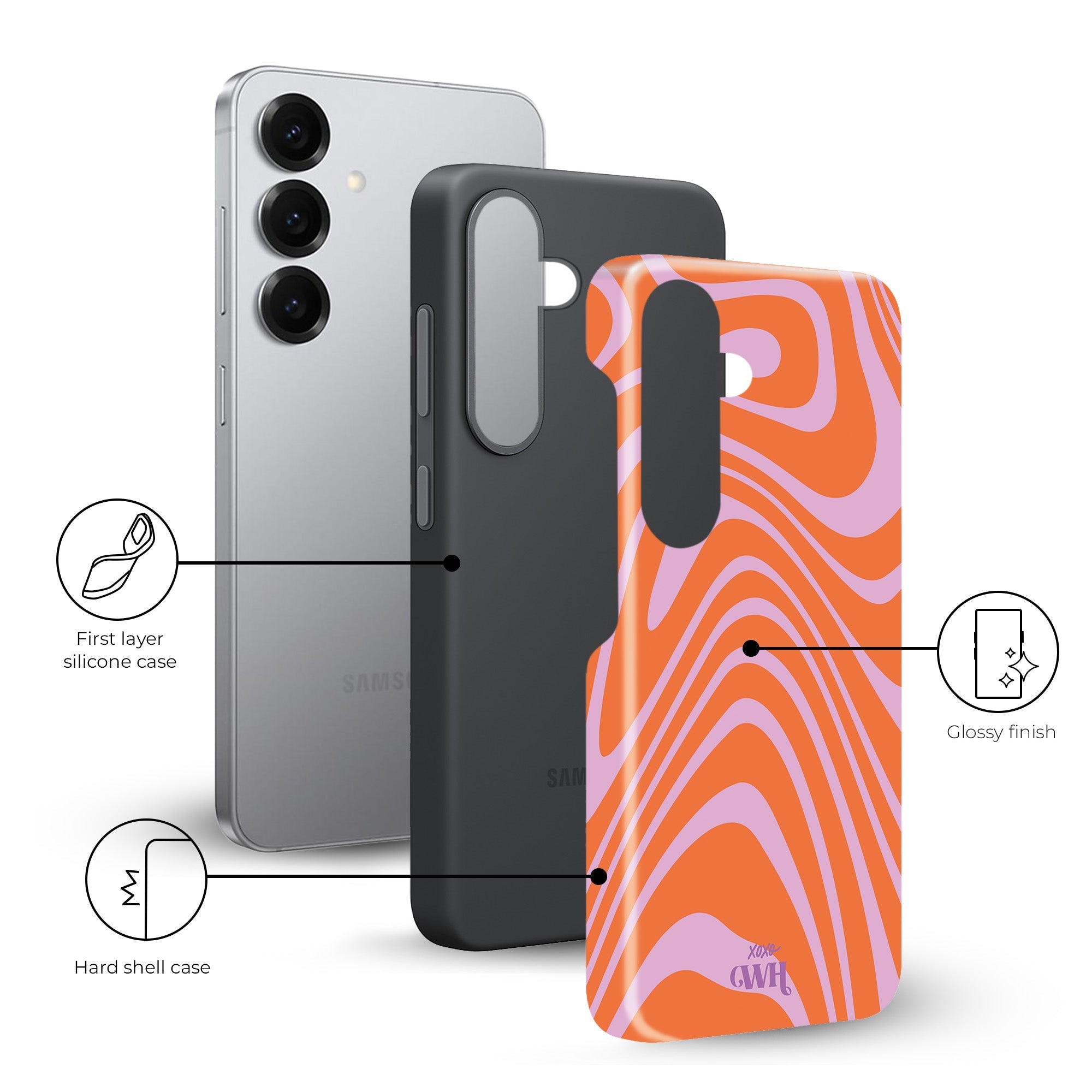 xoxo Wildhearts Boogie Wonderland Orange - Samsung Galaxy S26 Plus