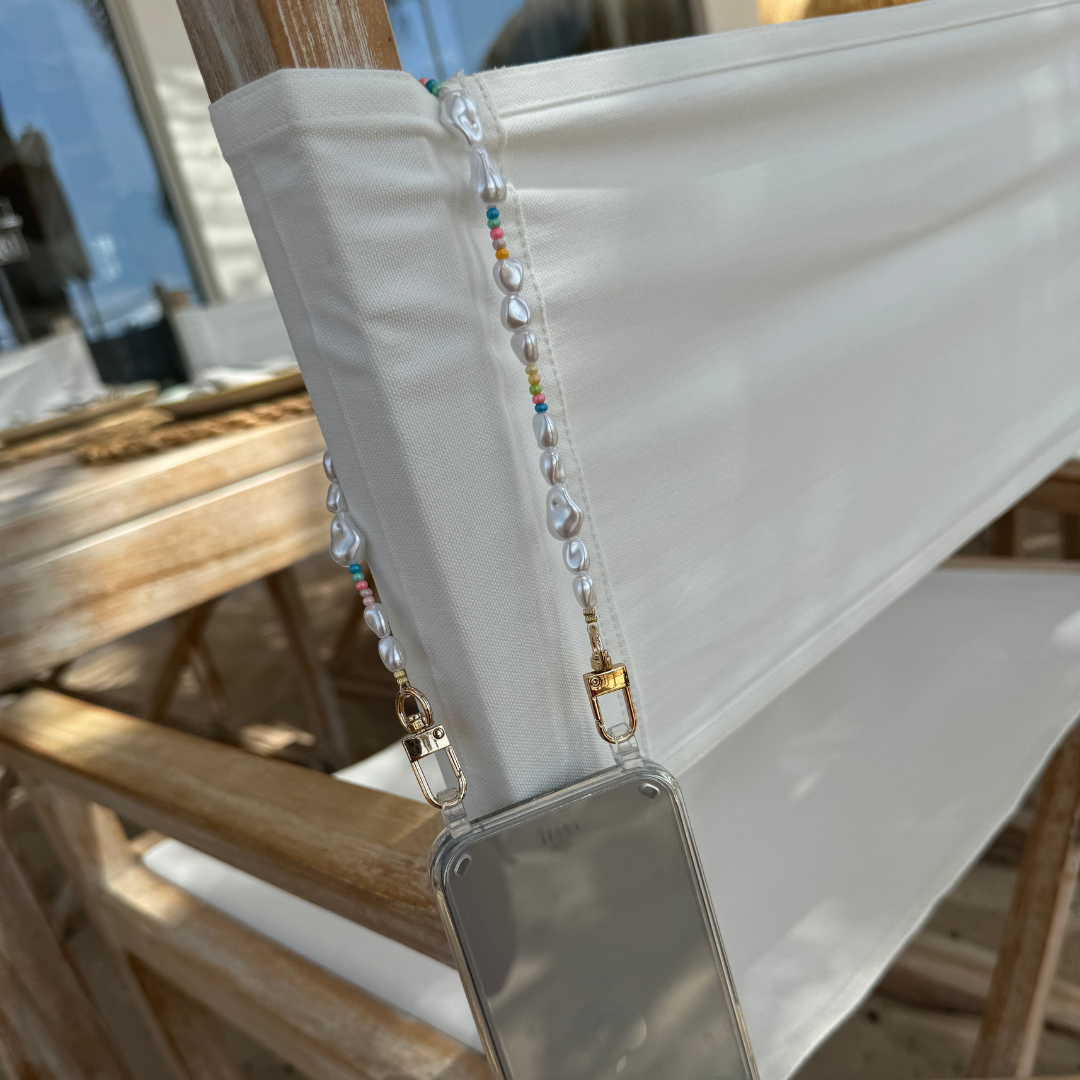 xoxo Wildhearts - iPhone 11 Pro Max - Beachy Vibes Transparant Cord Case - Short Cord