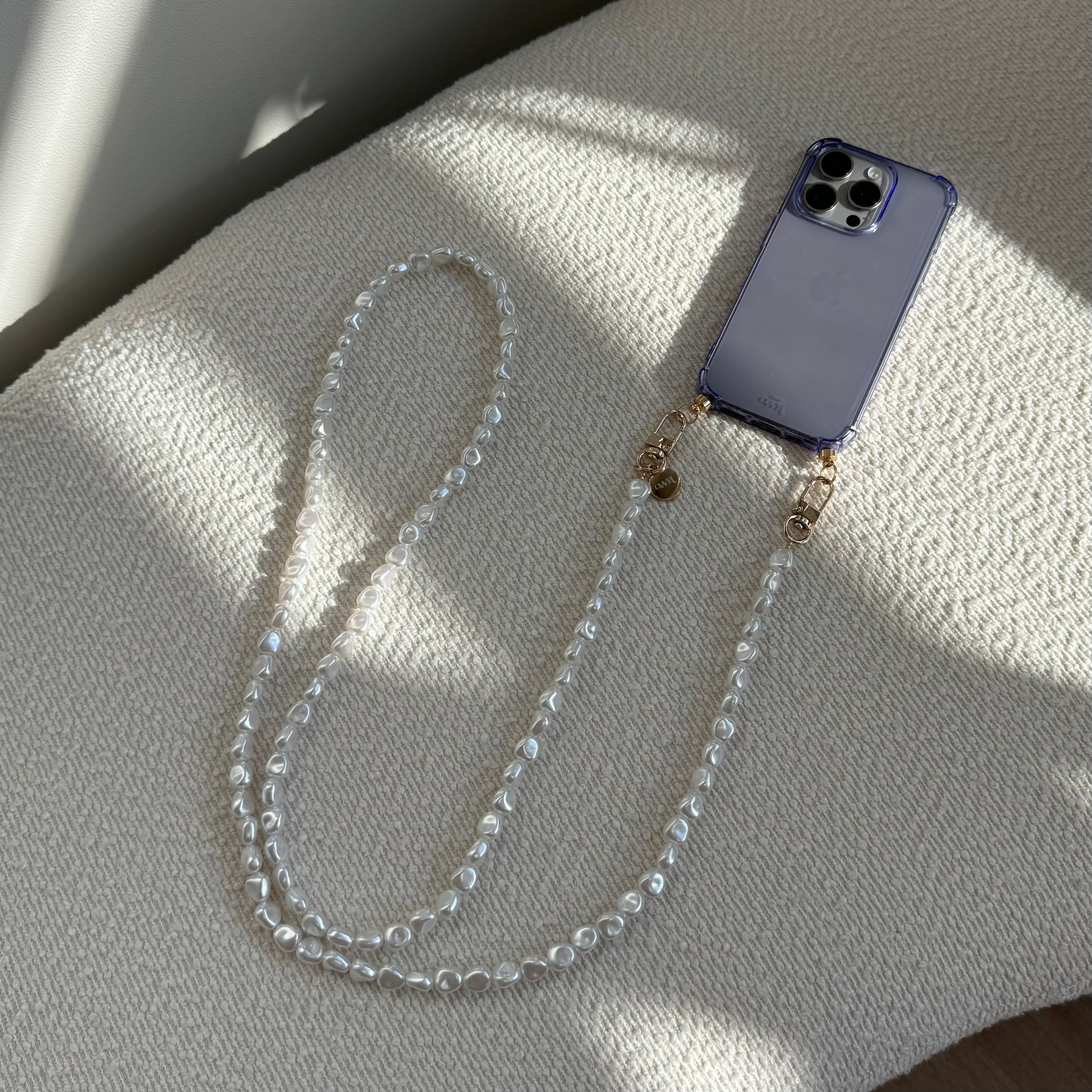xoxo Wildhearts - iPhone 14 - Pearlfection Cord Case Purple - Long Cord