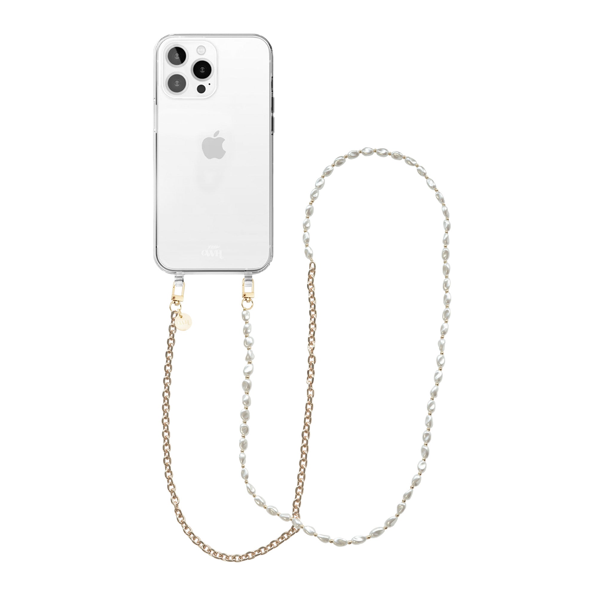 xoxo Wildhearts - iPhone 14 Pro - Over The Moon Transparant Cord Case - Long Cord