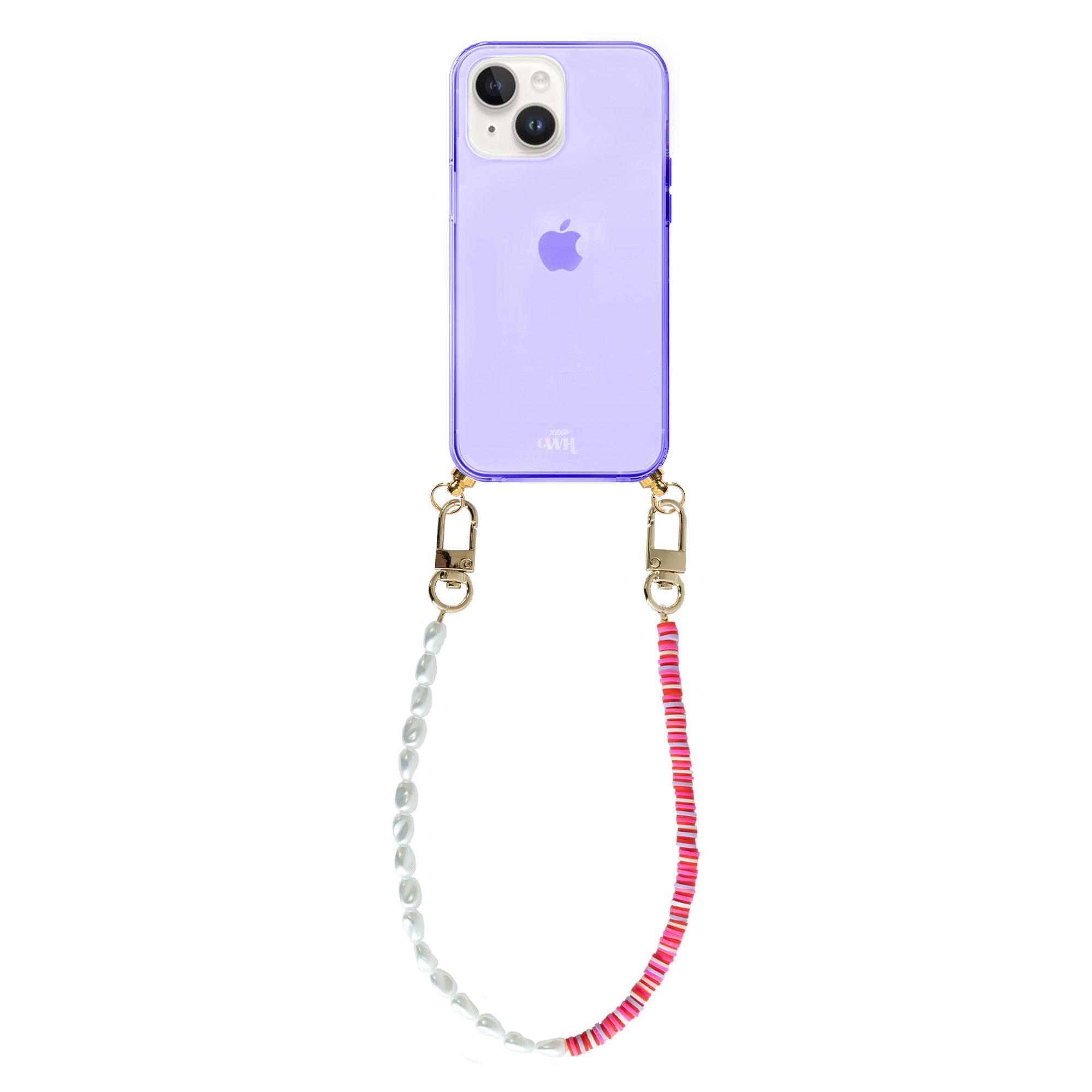 xoxo Wildhearts - iPhone 13 - Island Girl Cord Case Purple - Short Cord