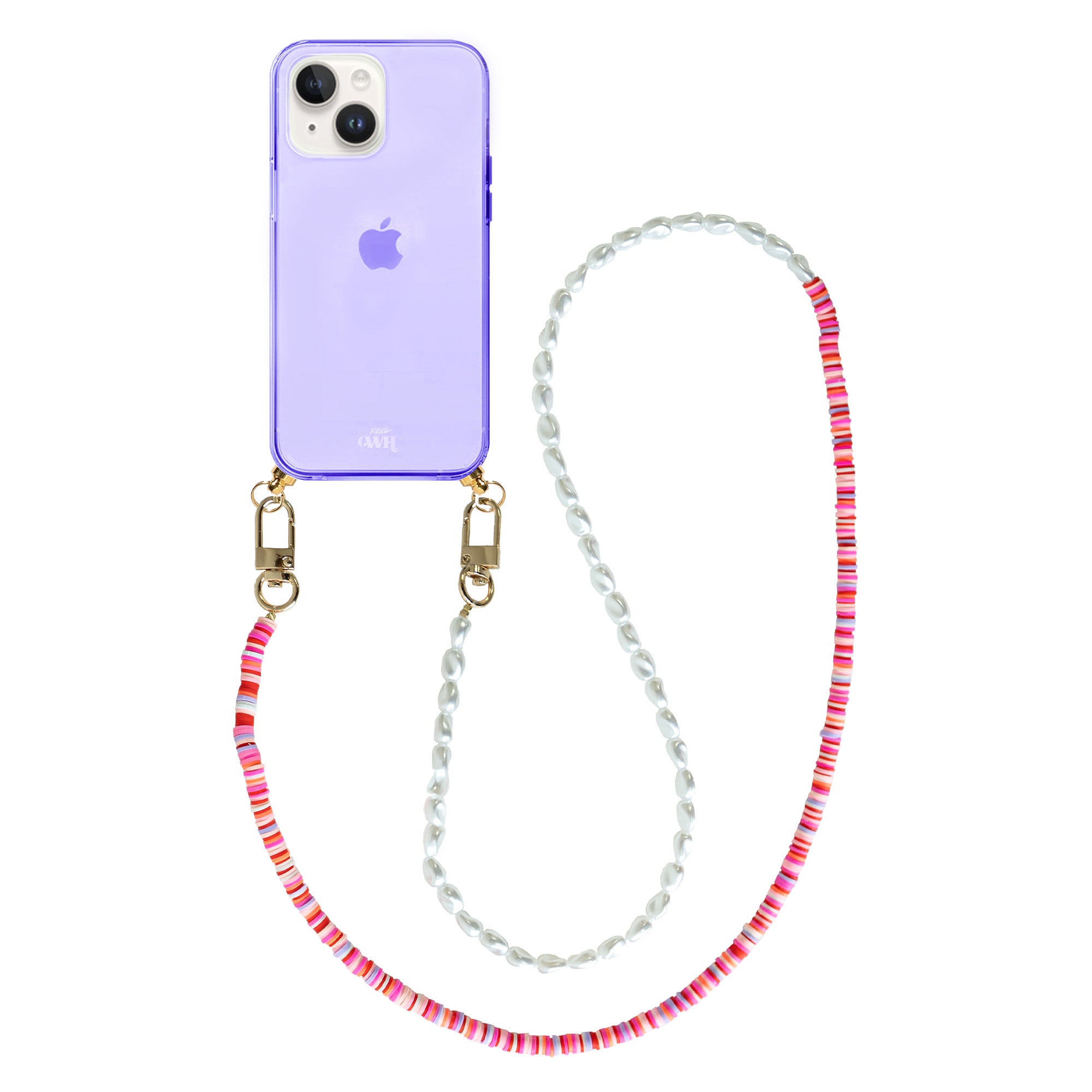 xoxo Wildhearts - iPhone 13 - Island Girl Cord Case Purple - Long Cord