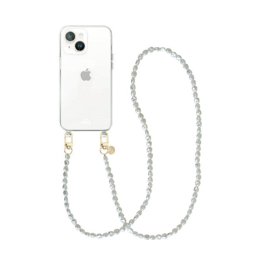 iPhone 15 - Pearlfection Transparant Cord Case - Long cord