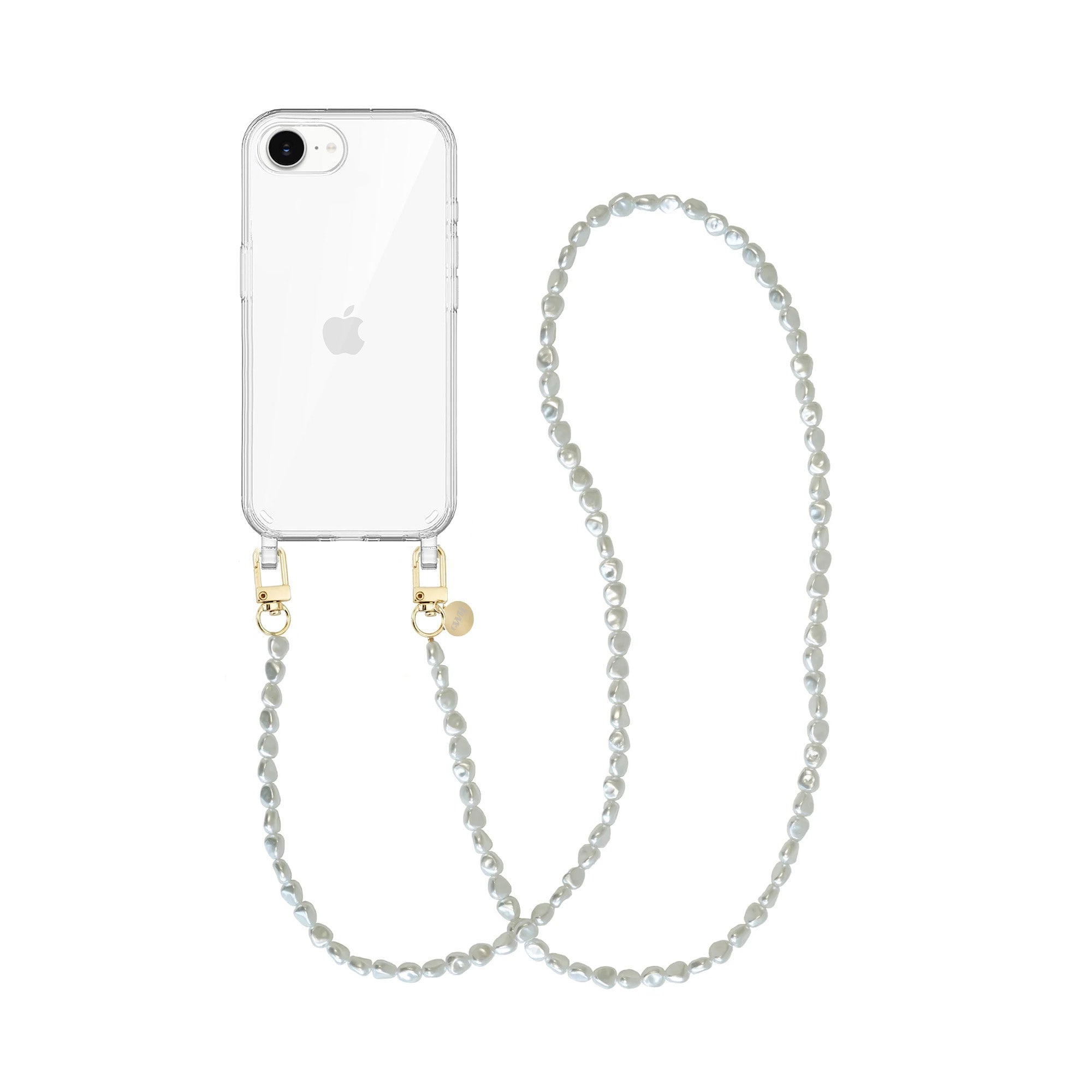 xoxo Wildhearts iPhone 17e - Pearlfection Transparant Cord Case - Long cord
