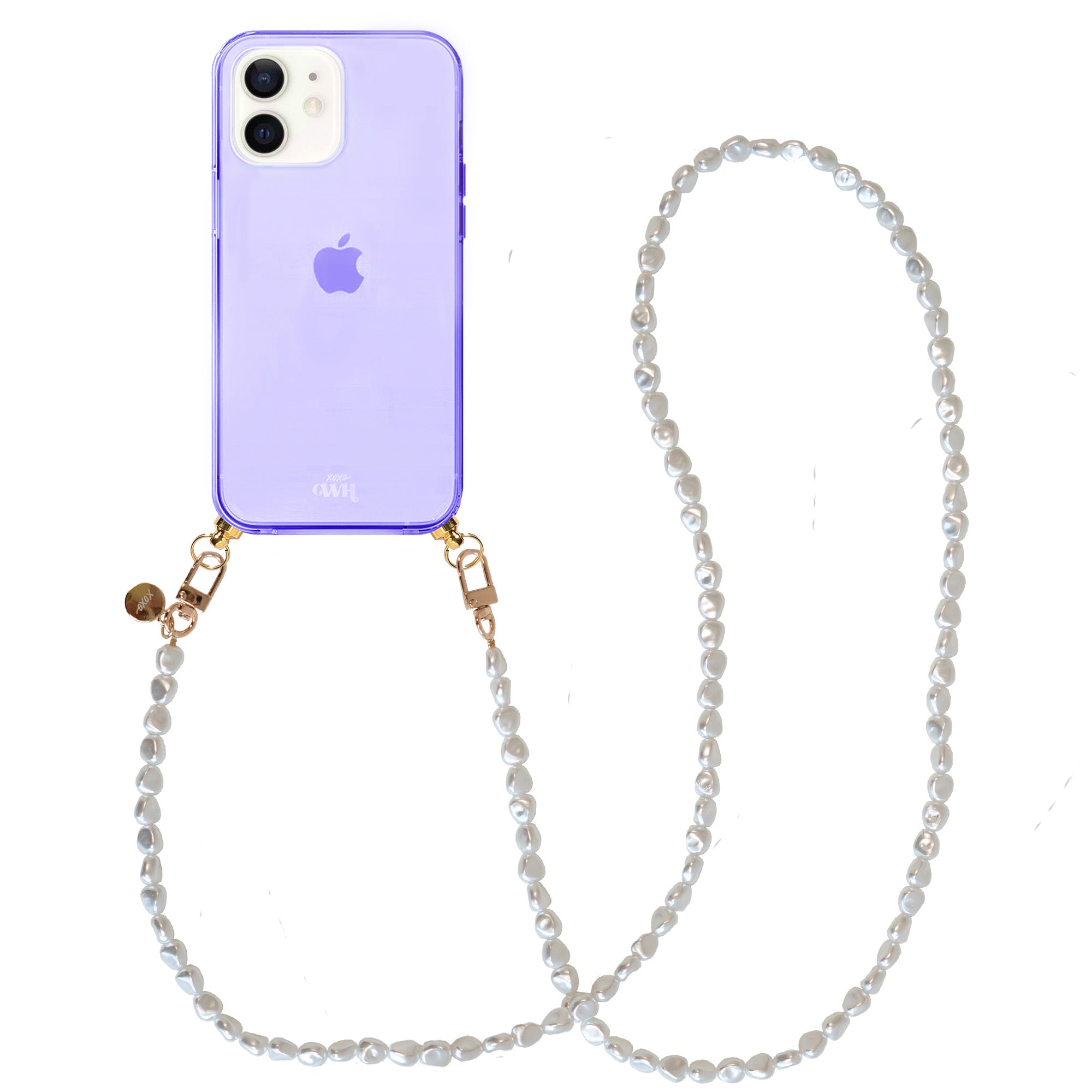 xoxo Wildhearts - iPhone 12 - Pearlfection Cord Case Purple - Long Cord