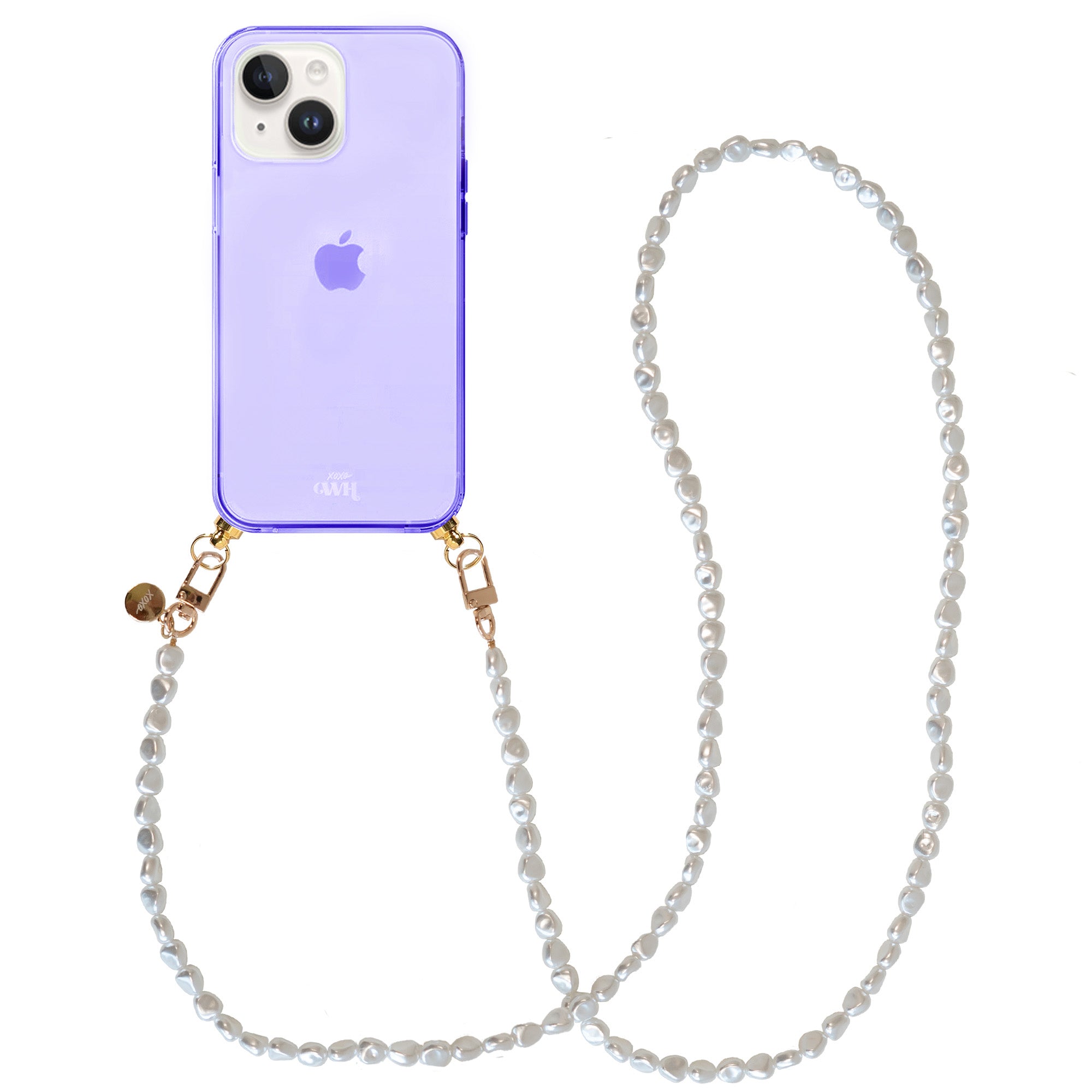 xoxo Wildhearts - iPhone 15 - Pearlfection Cord Case Purple - Long Cord