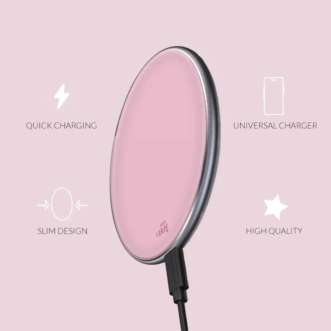 xoxo Wildhearts - Personalized Wireless Charger - Pink