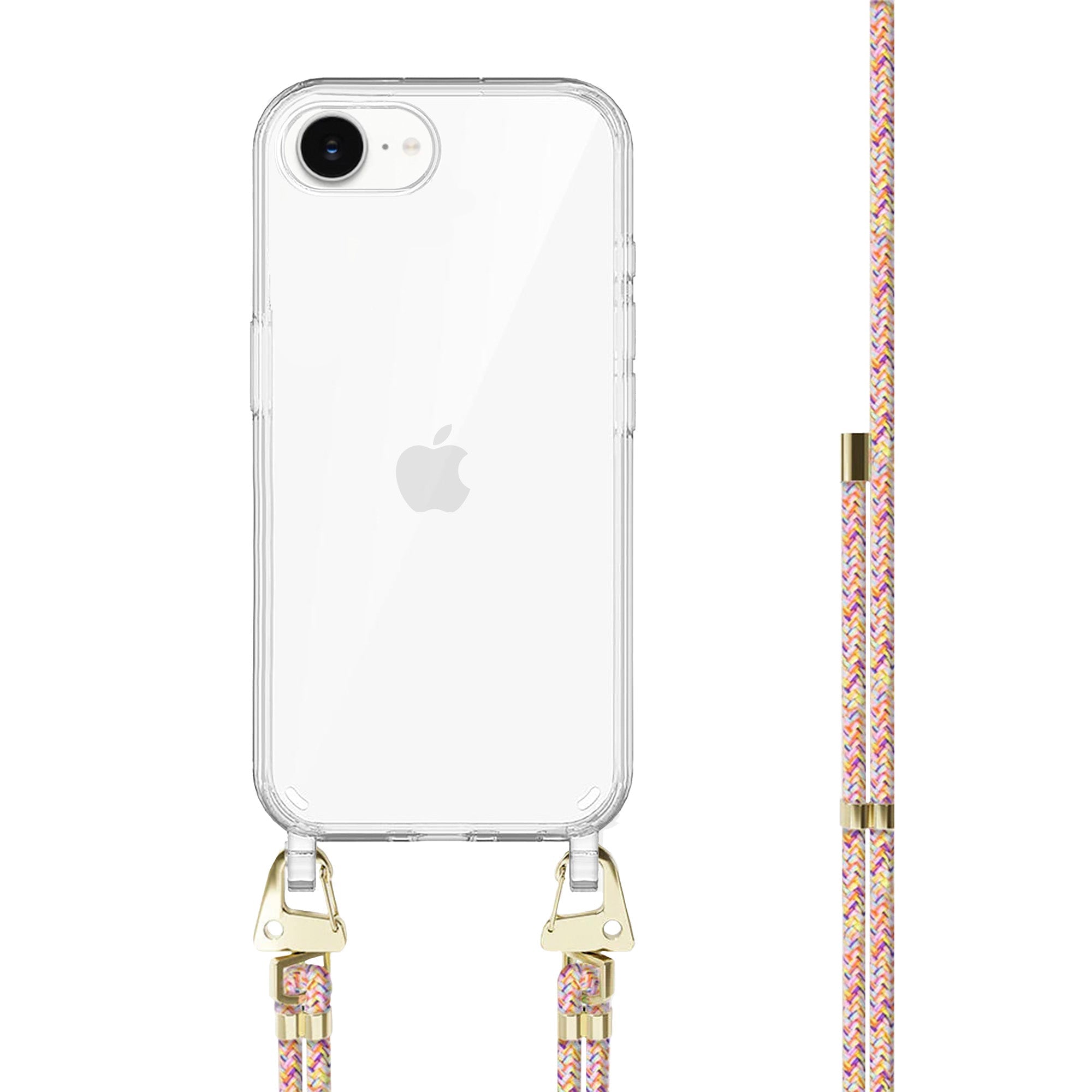 xoxo Wildhearts iPhone 17e - Rainbow Vibes Transparant Cord Case
