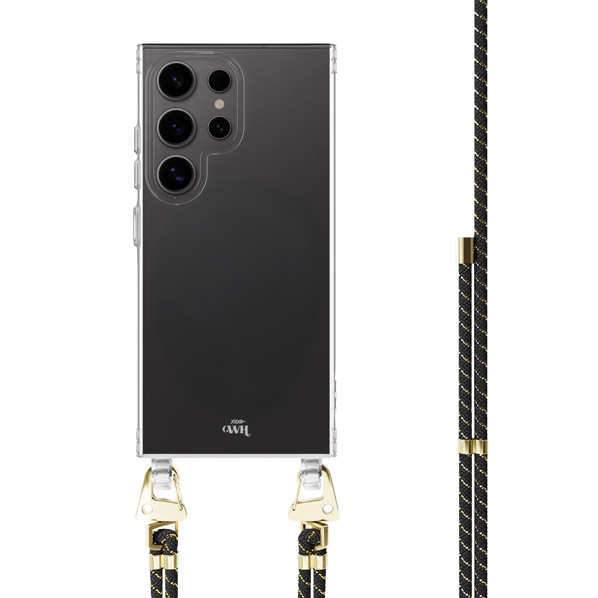 xoxo Wildhearts Samsung Galaxy S23 Ultra - Gold Goddess Transparant Cord Case