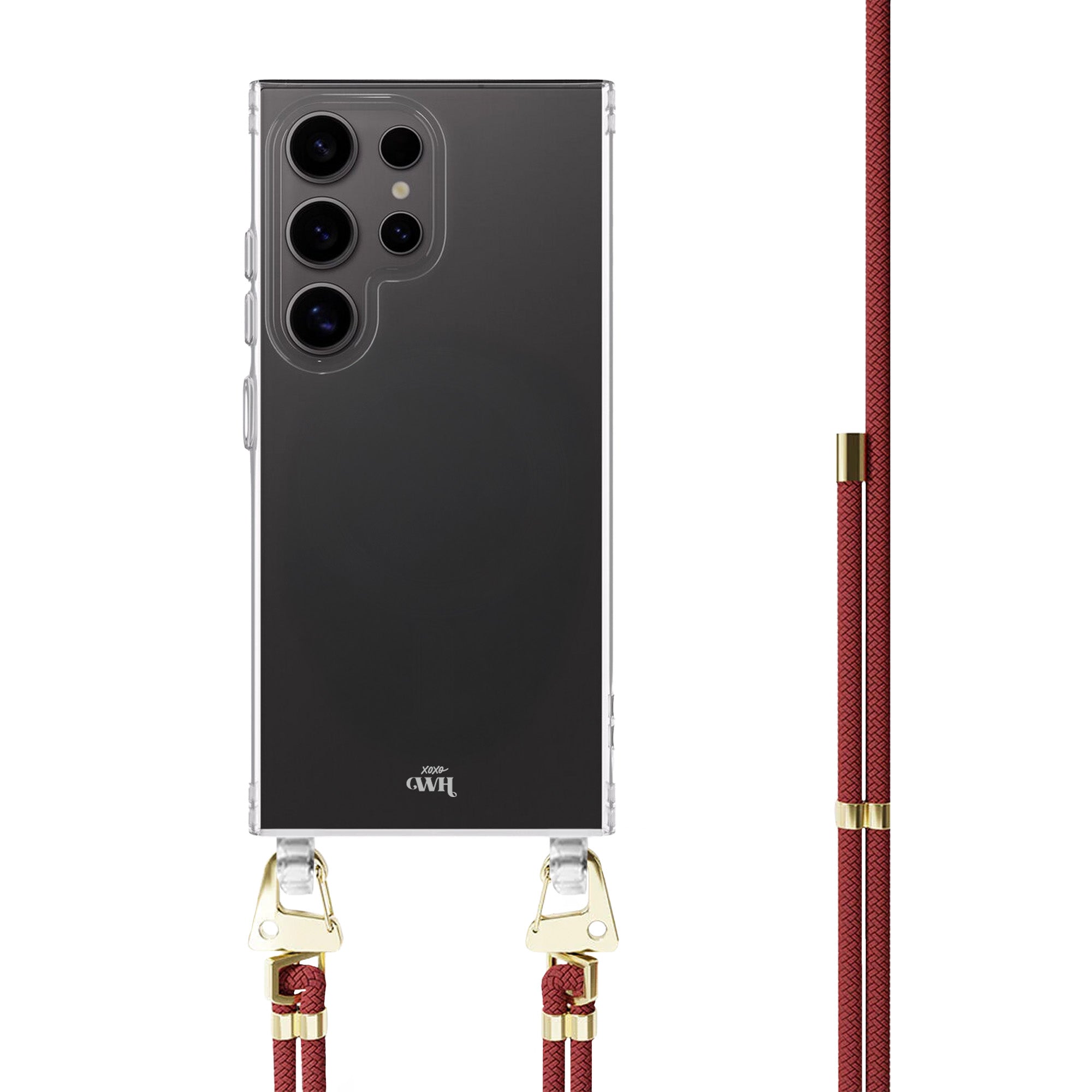 xoxo Wildhearts Samsung Galaxy S23 Ultra - Red Rules Transparant Cord Case