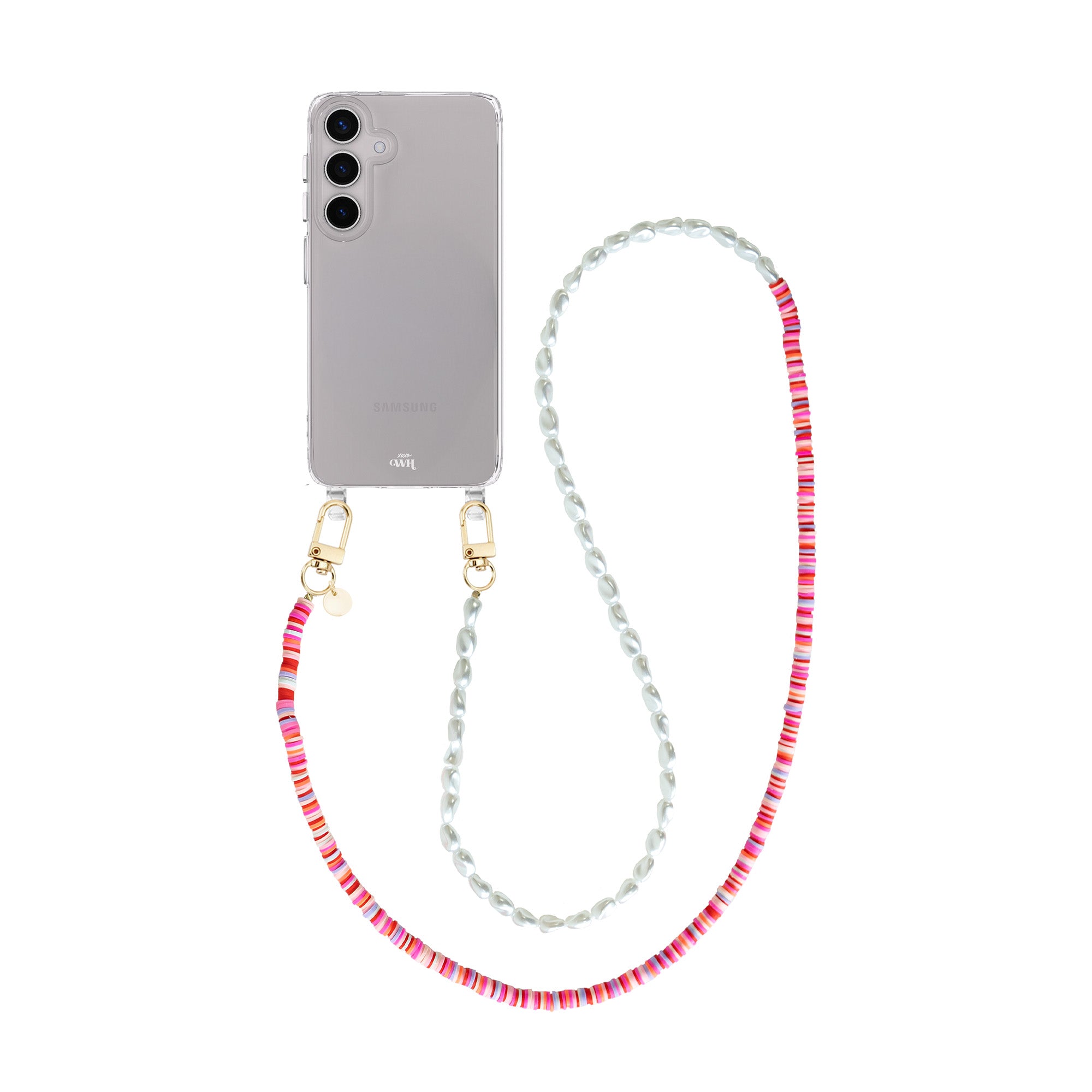 xoxo Wildhearts Samsung Galaxy S23 Plus - Island Girl Transparant Cord Case - Long Cord