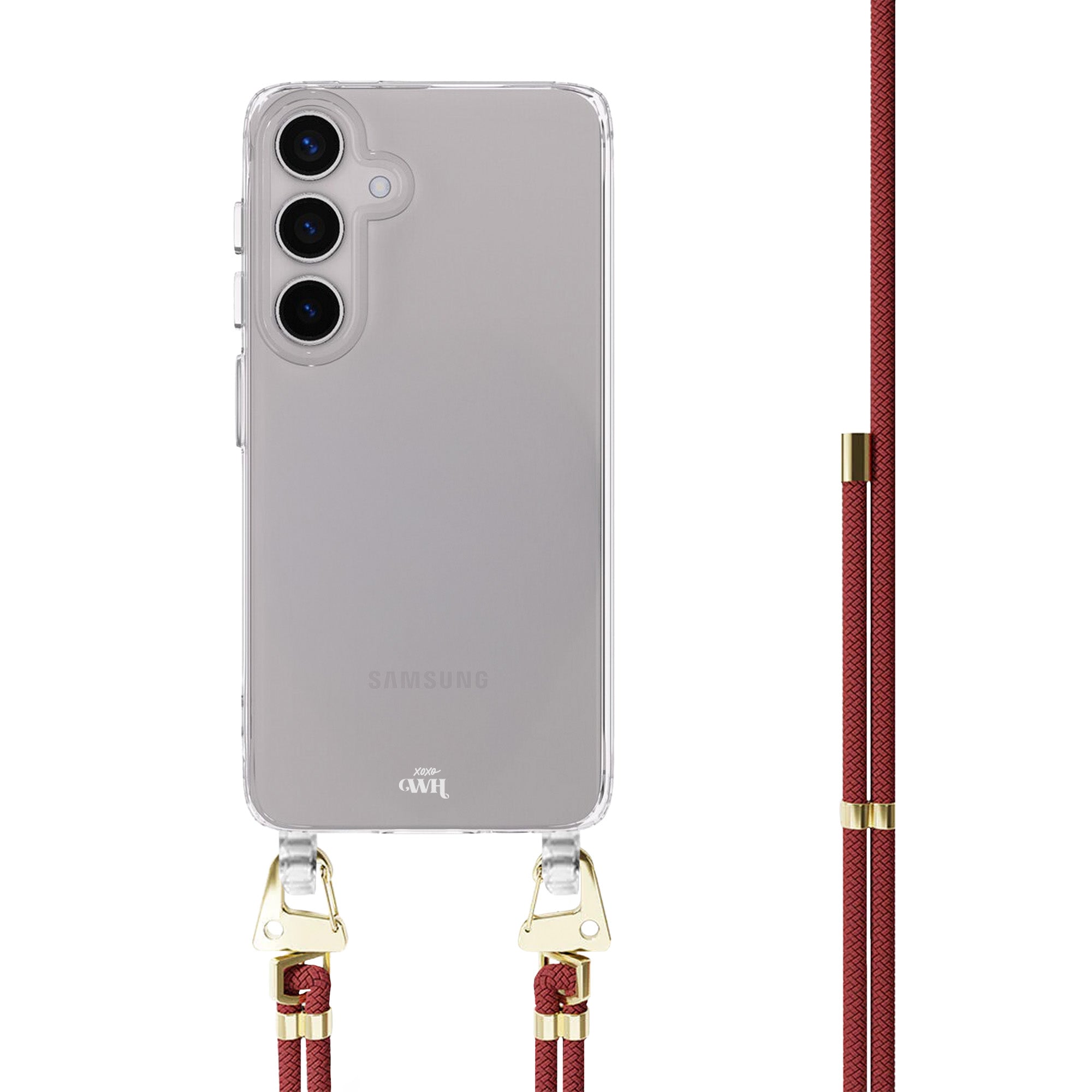 xoxo Wildhearts Samsung Galaxy S23 Plus - Red Rules Transparant Cord Case