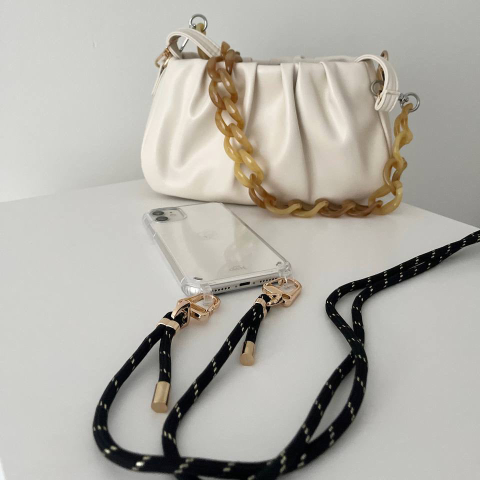 xoxo Wildhearts iPhone 17e - Gold Goddess Transparant Cord Case