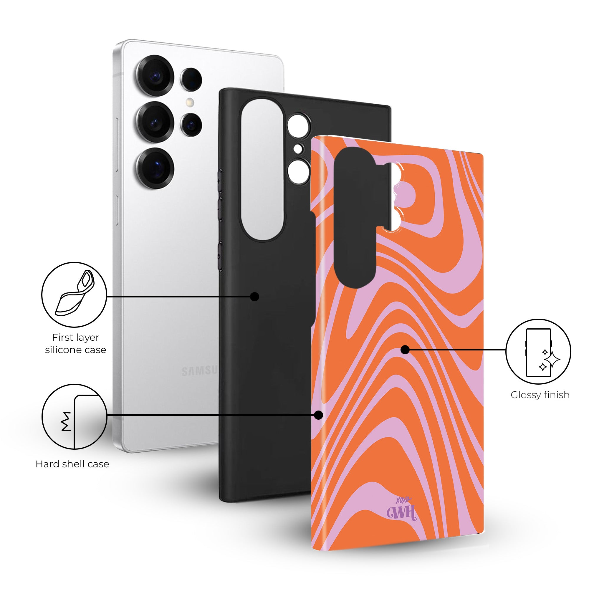 xoxo Wildhearts Boogie Wonderland Orange - Samsung Galaxy S24 Ultra