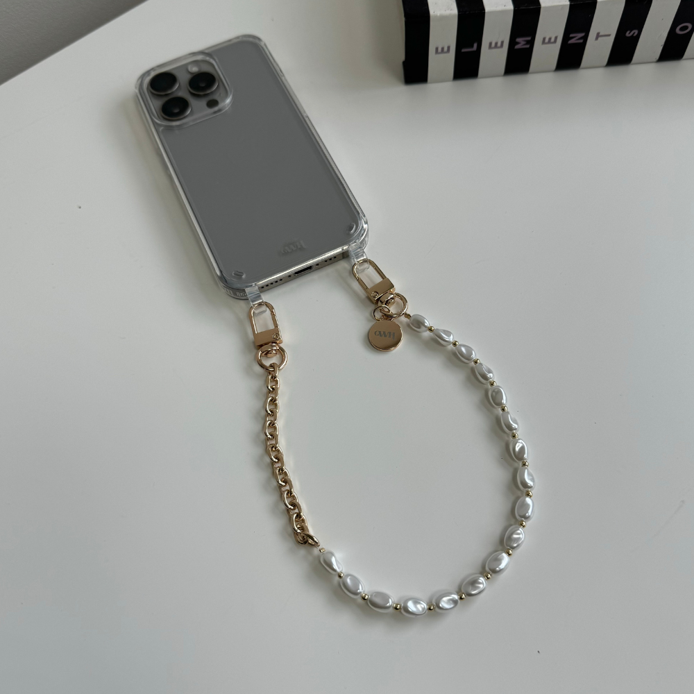 xoxo Wildhearts - iPhone 15 Pro Max - Over The Moon Transparant Cord Case - Short Cord