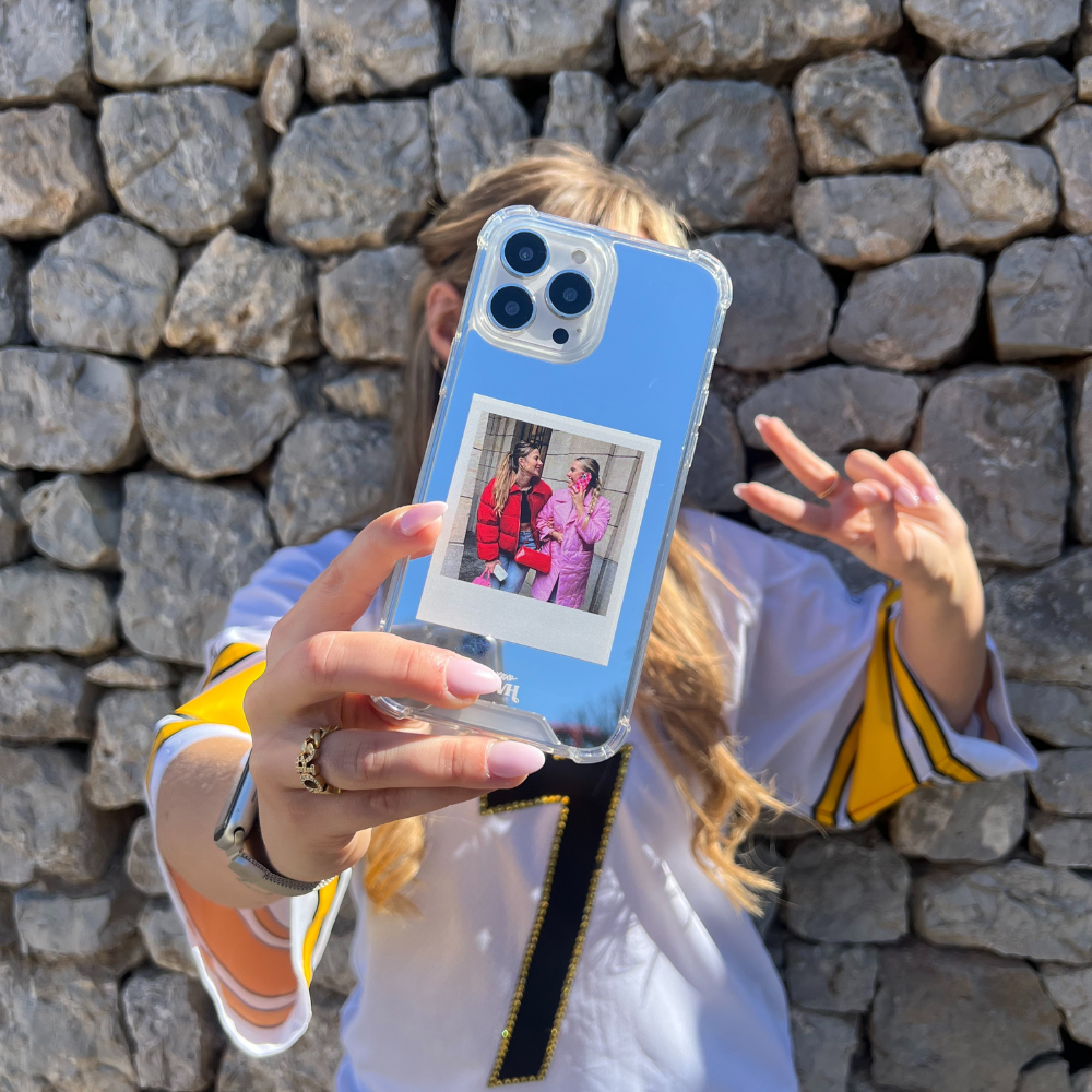 xoxo Wildhearts iPhone 17 Air - Personalized Polaroids Mirror Case