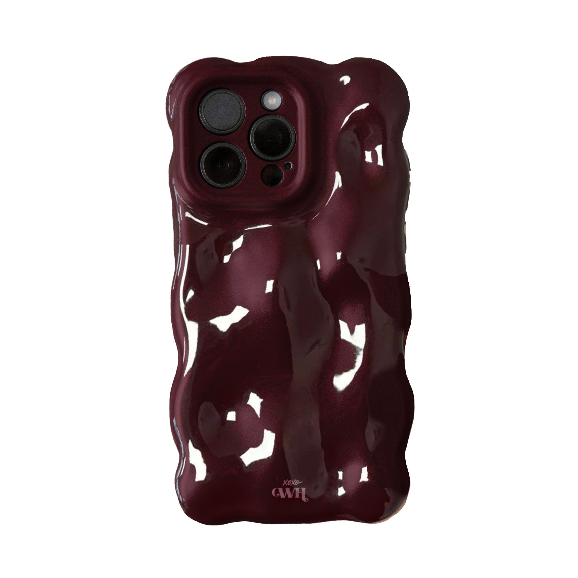 xoxo Wildhearts - Bubbly case Burgundy - iPhone 16 Pro