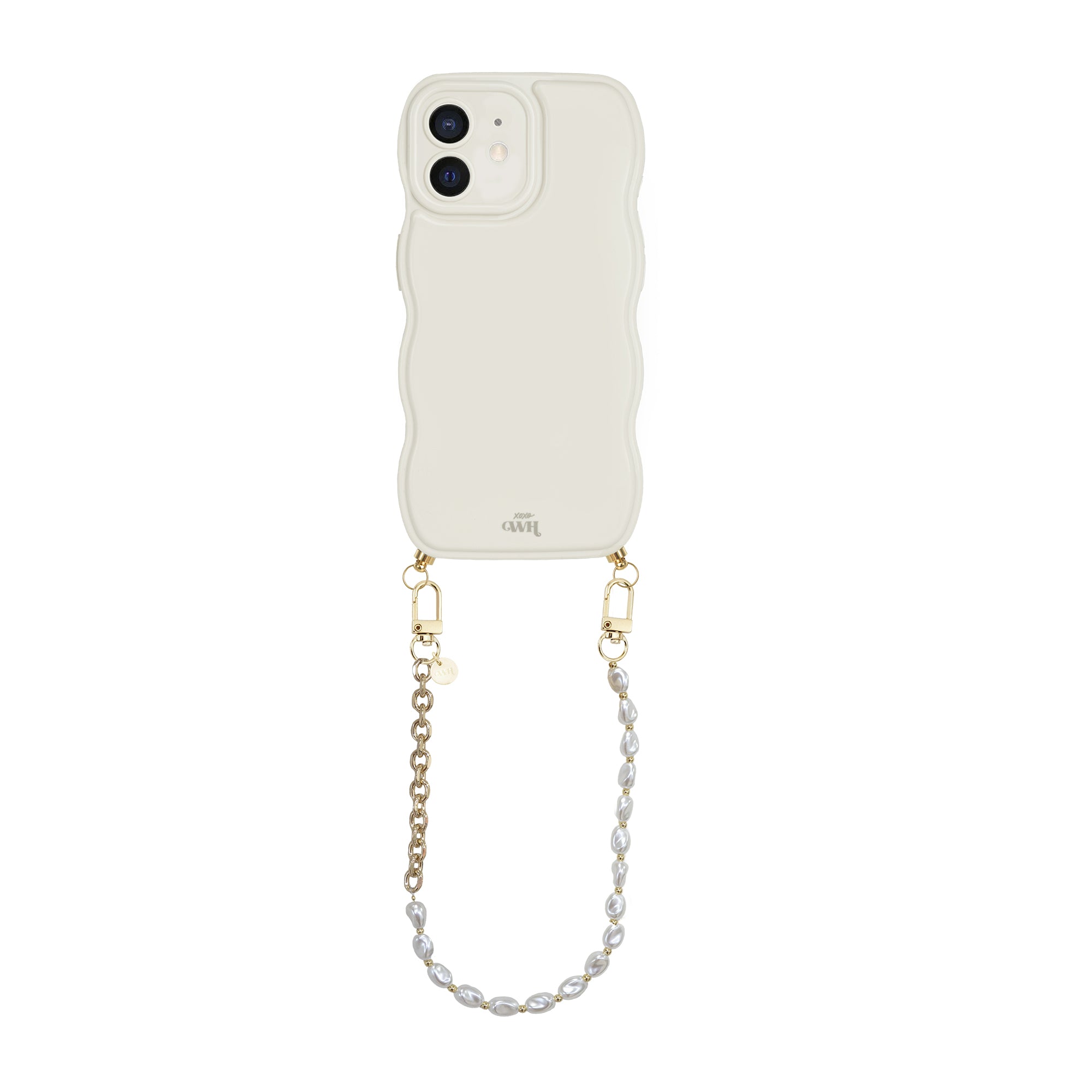 xoxo Wildhearts Glossy Wavy Cord Case Beige - Over The Moon (short) - iPhone 12