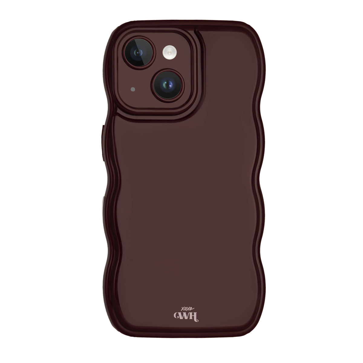 Glossy Wavy Case Burgundy - iPhone 15