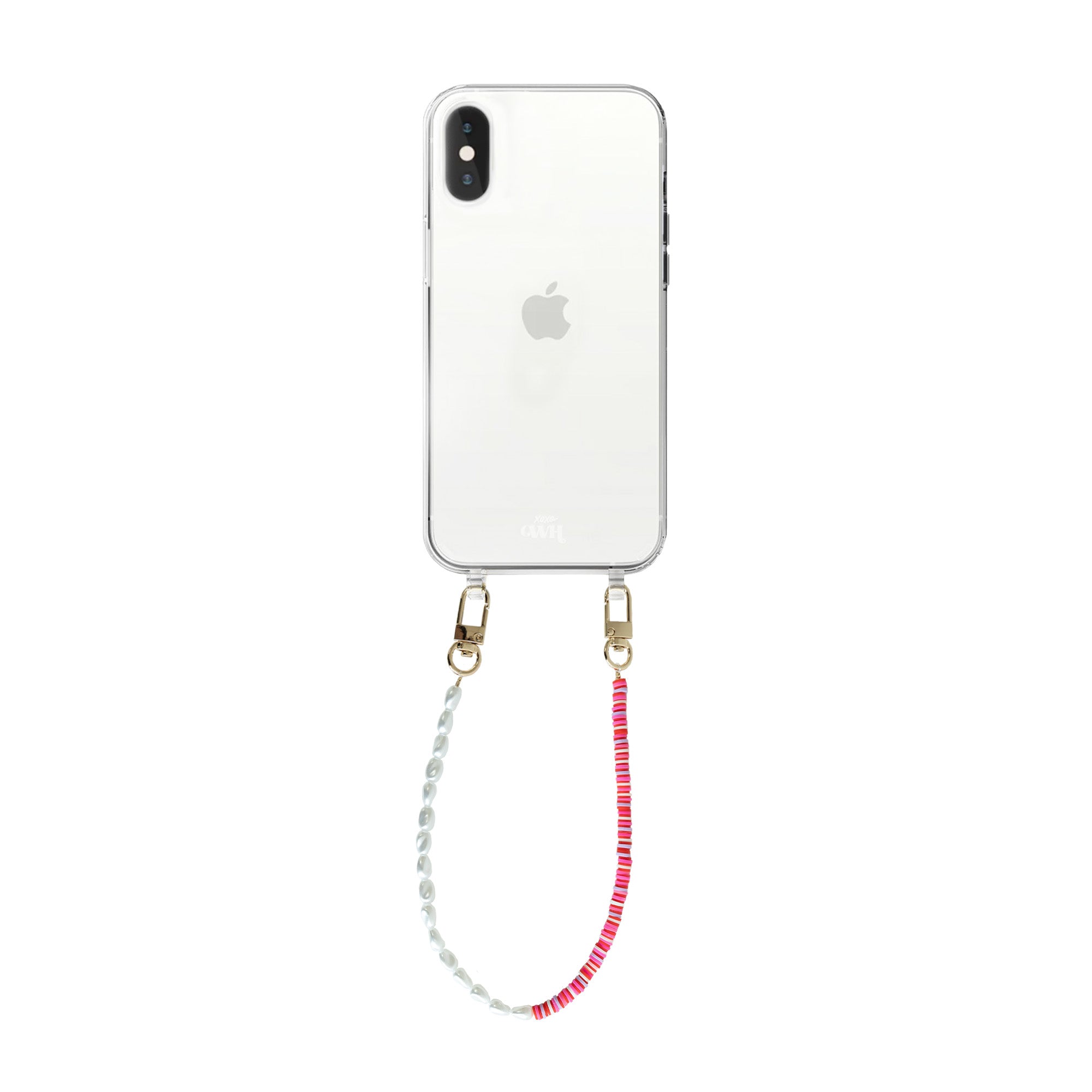 xoxo Wildhearts - iPhone XS Max - Island Girl Transparant Cord Case - Short Cord