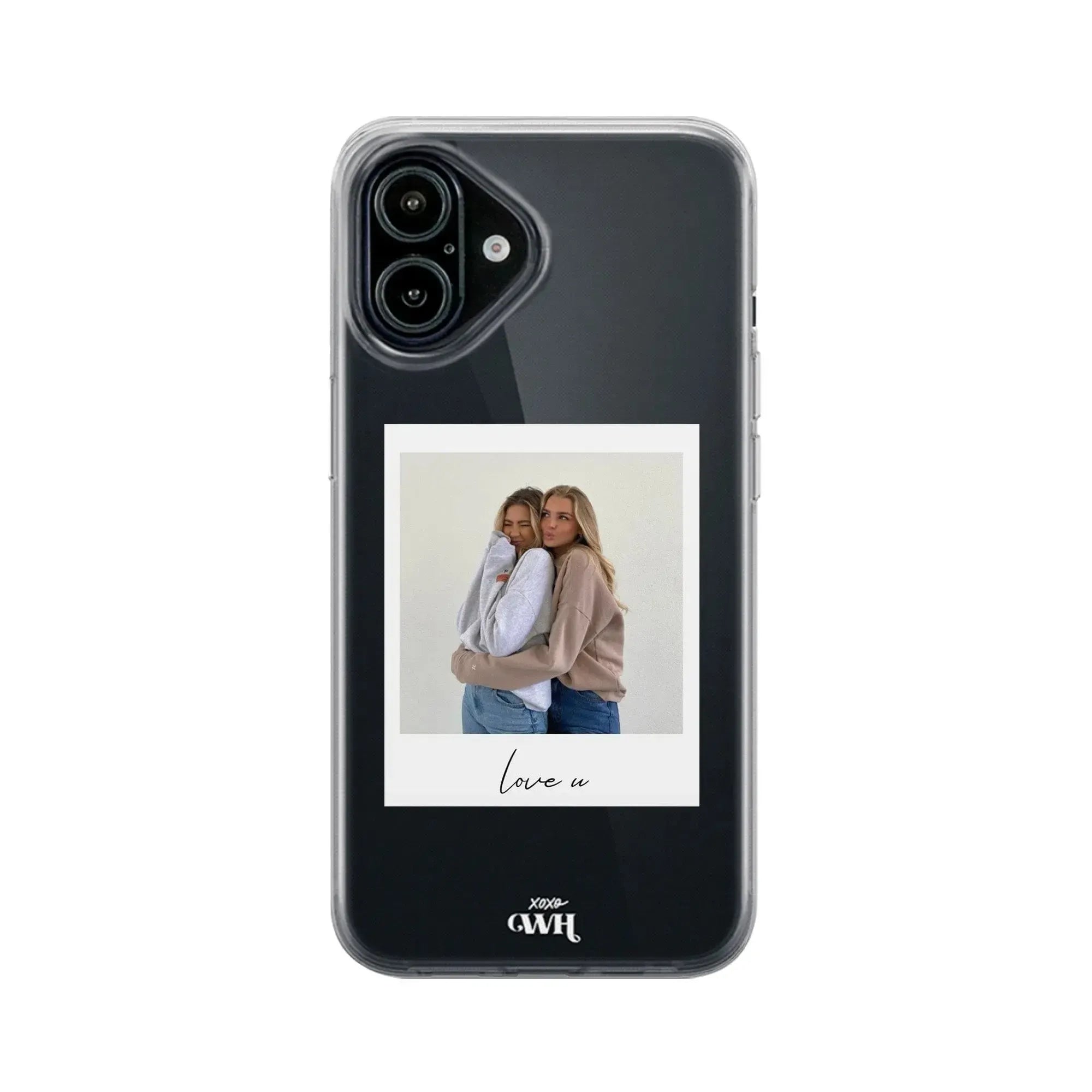 xoxo Wildhearts iPhone 16 - Personalized Polaroids Case