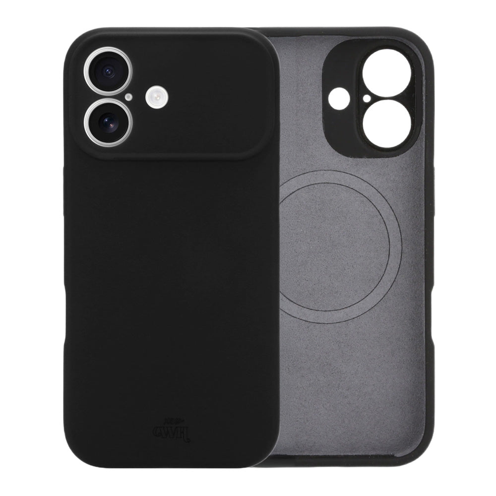 Shockproof silicone case MagSafe Camera Protection Black - iPhone 16