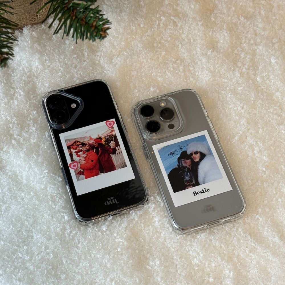xoxo Wildhearts iPhone 17 - Personalized Polaroids Case
