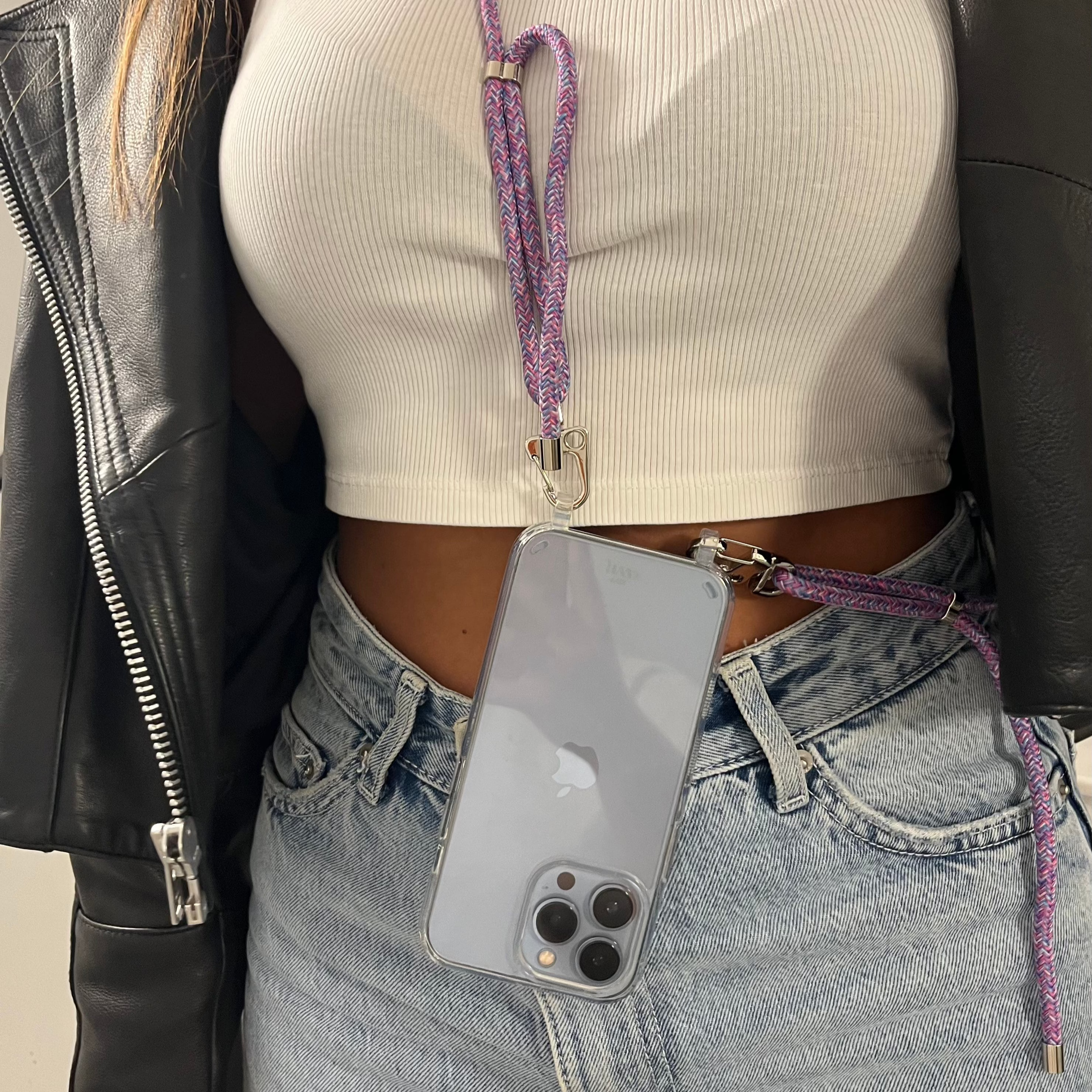 xoxo Wildhearts - iPhone 14 Pro Max - Purple Fever Transparant Cord Case