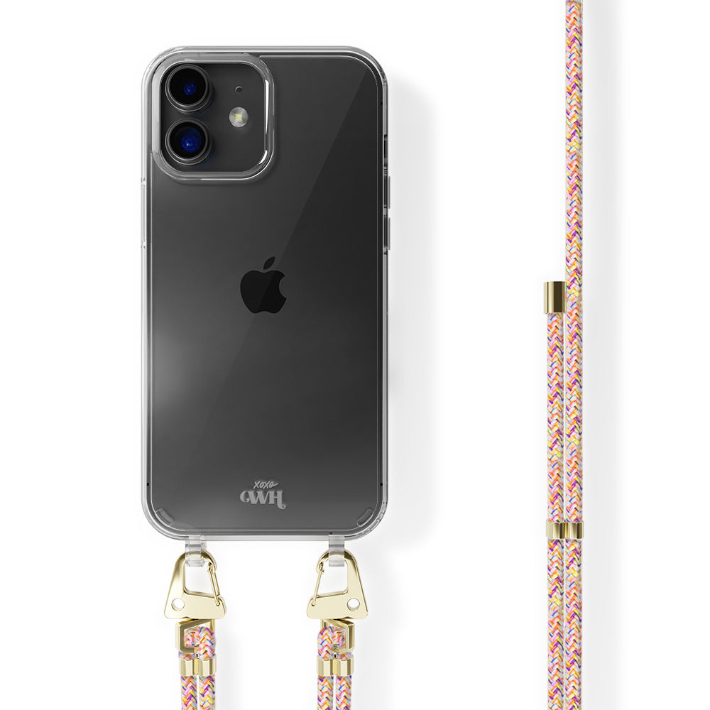 xoxo Wildhearts - iPhone 11 - Rainbow Vibes Transparant Cord Case