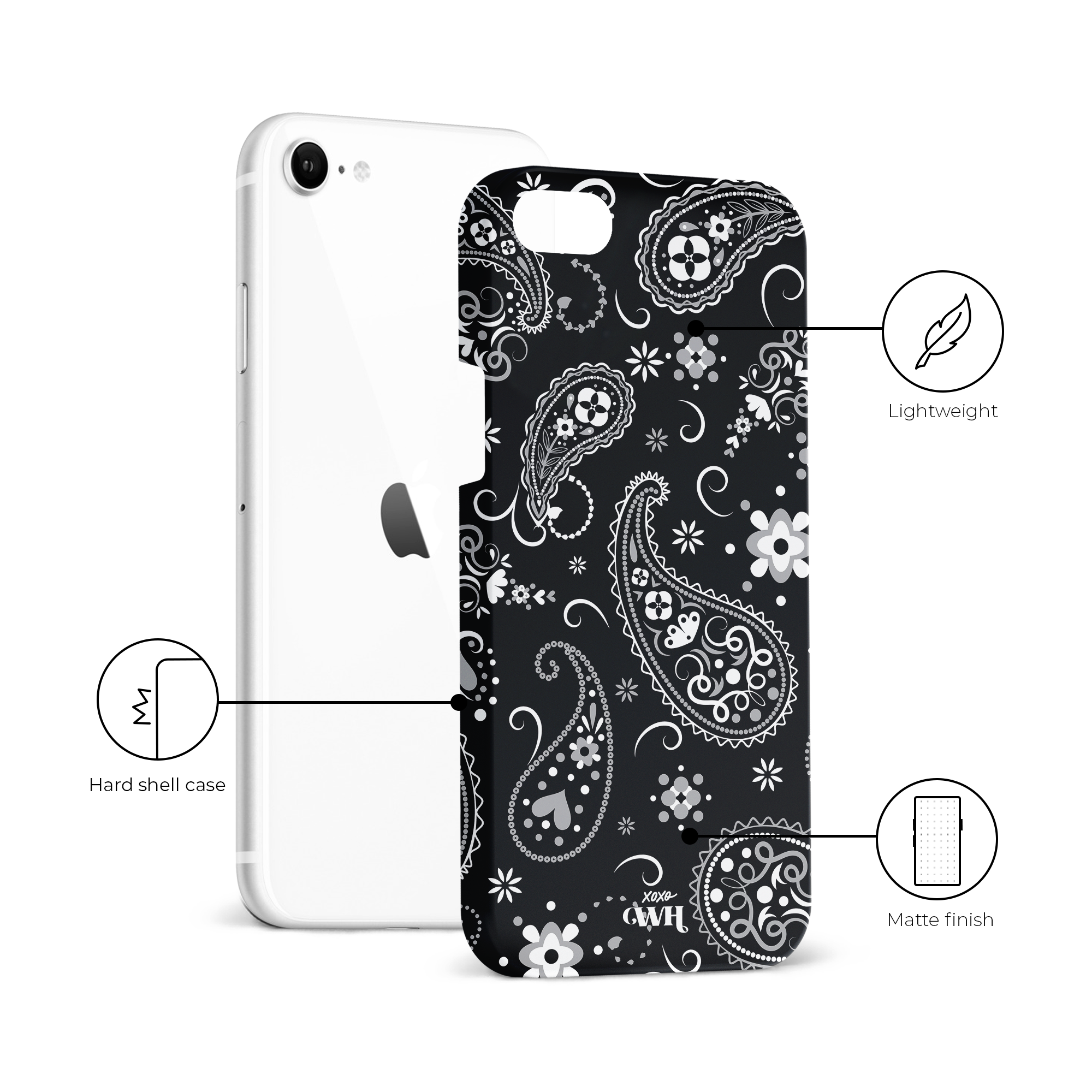 xoxo Wildhearts - Paisley Dawn Black - iPhone 7/8 SE