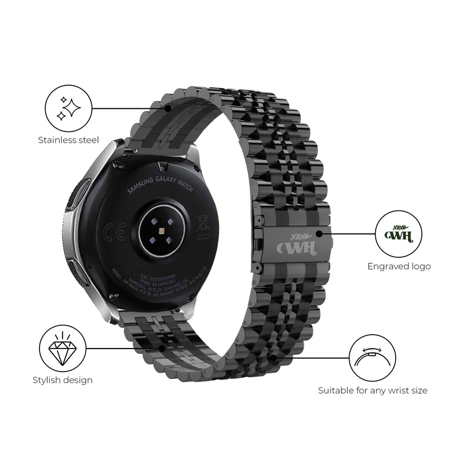 Huawei Watch 3 / 3 Pro stalen bandje (zwart)