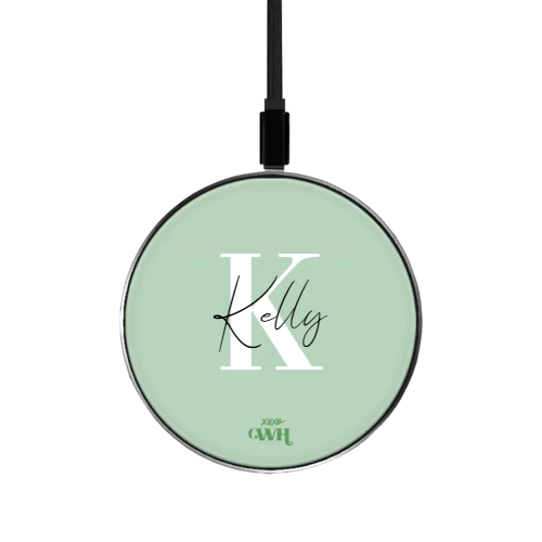 xoxo Wildhearts - Personalized Wireless Charger - Green