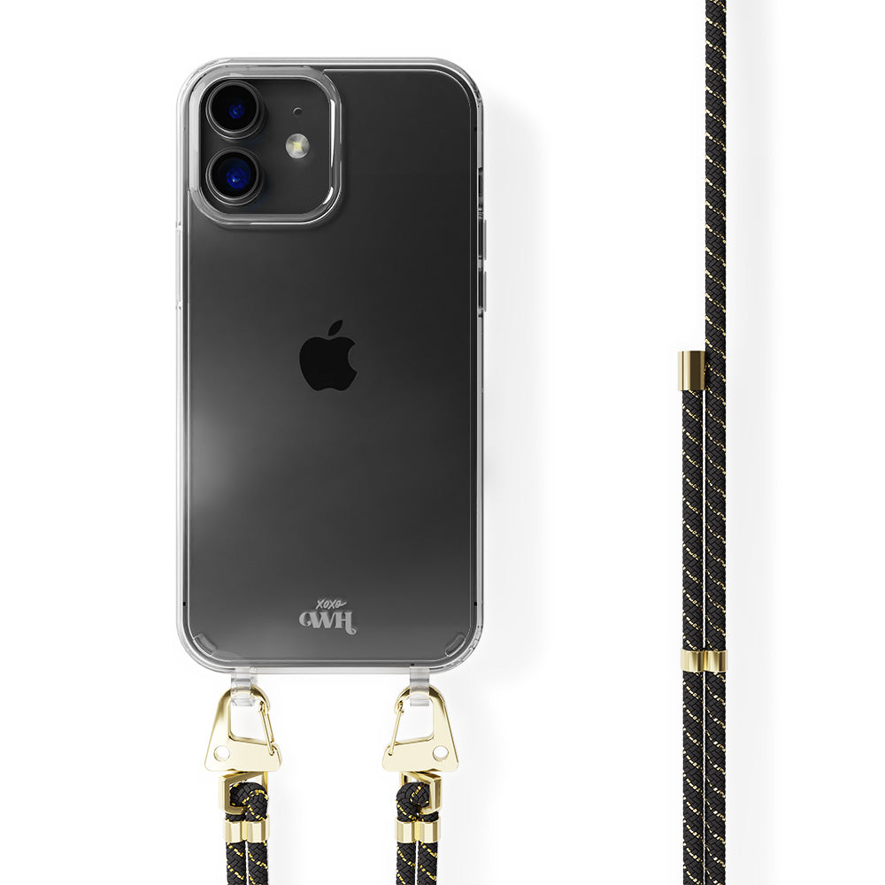 xoxo Wildhearts - iPhone 12 - Gold Goddess Transparant Cord Case