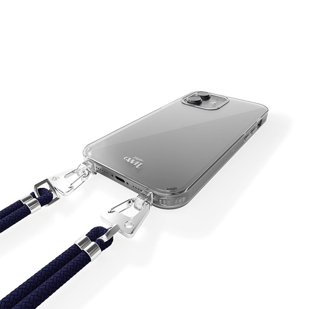 xoxo Wildhearts - iPhone 12 - Navy Overload Transparant Cord Case