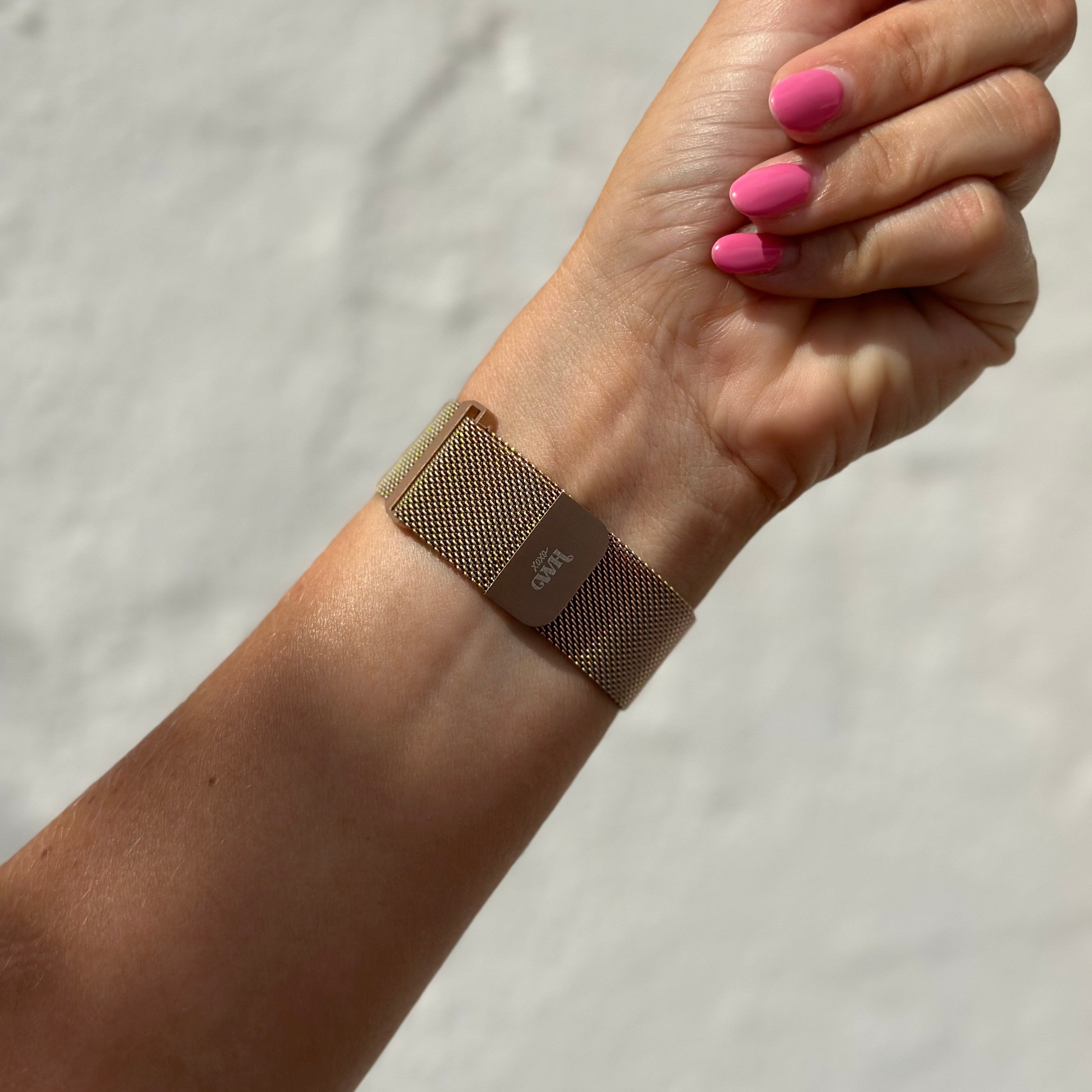 xoxo Wildhearts - Amazfit GTR 2 - 2e - 2 Sport - 2 Classic Milanees bandje (rosé goud)